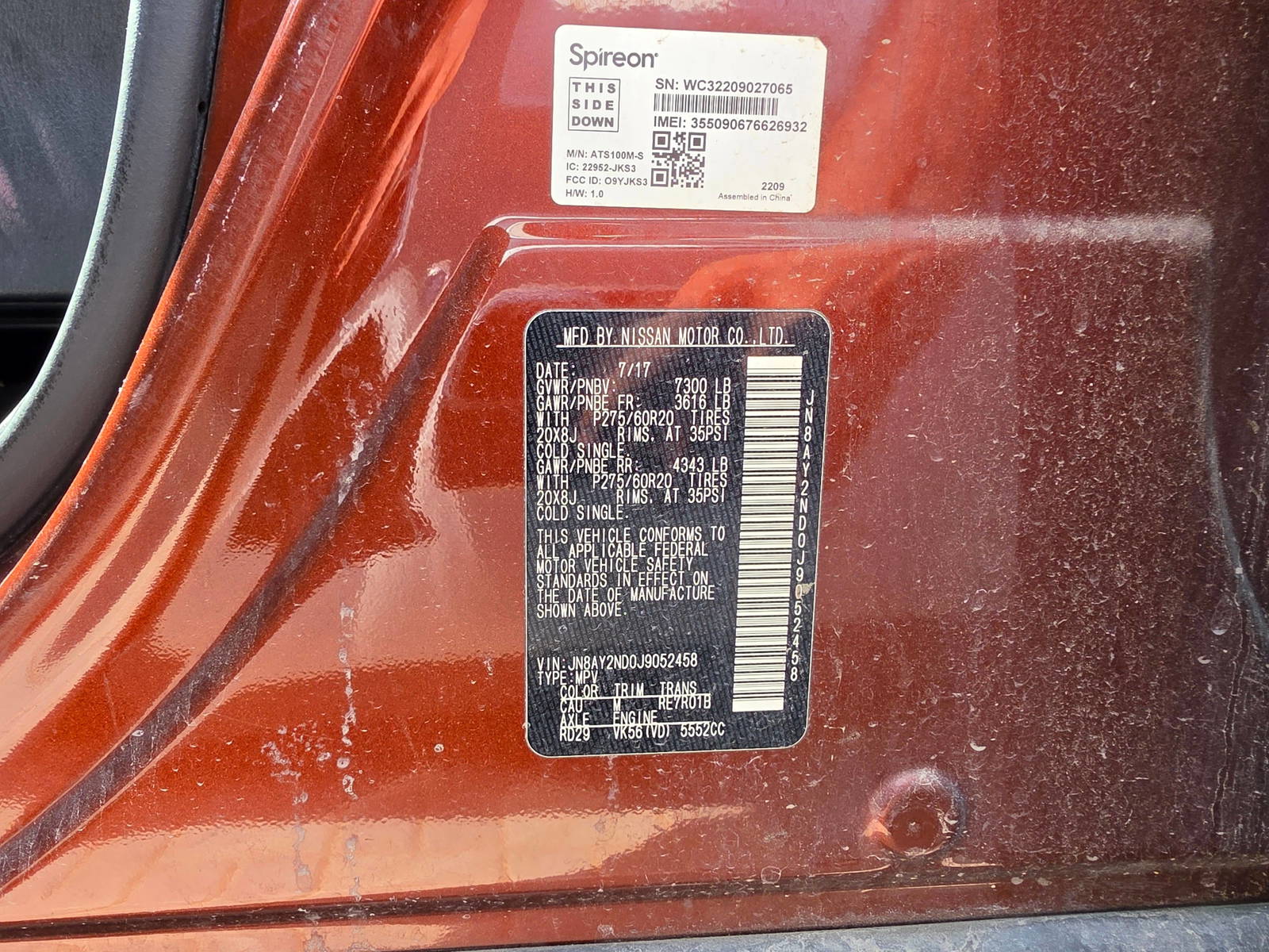 2018 NISSAN ARMADA — 201093 Miles — Lot 44896316 - Marhaba Auctions Used Cars - Image 7