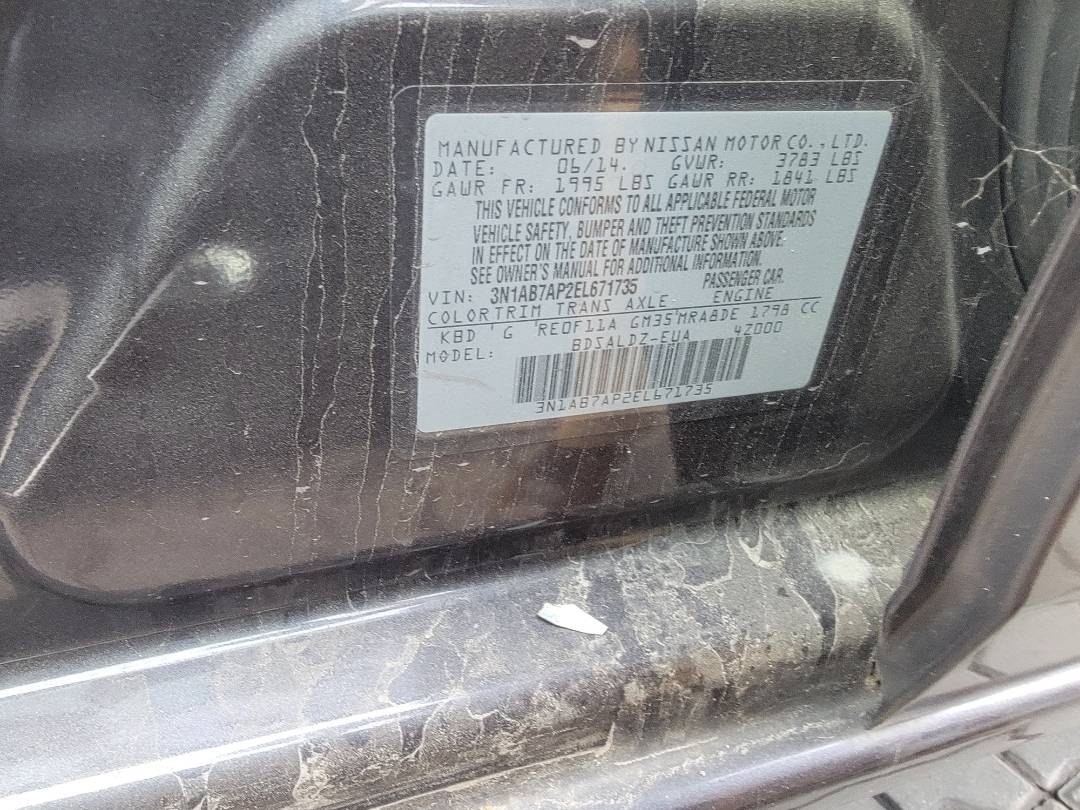 2014 NISSAN SENTRA — 118533 Miles — Lot 37783026 - Marhaba Auctions Used Cars - Image 10