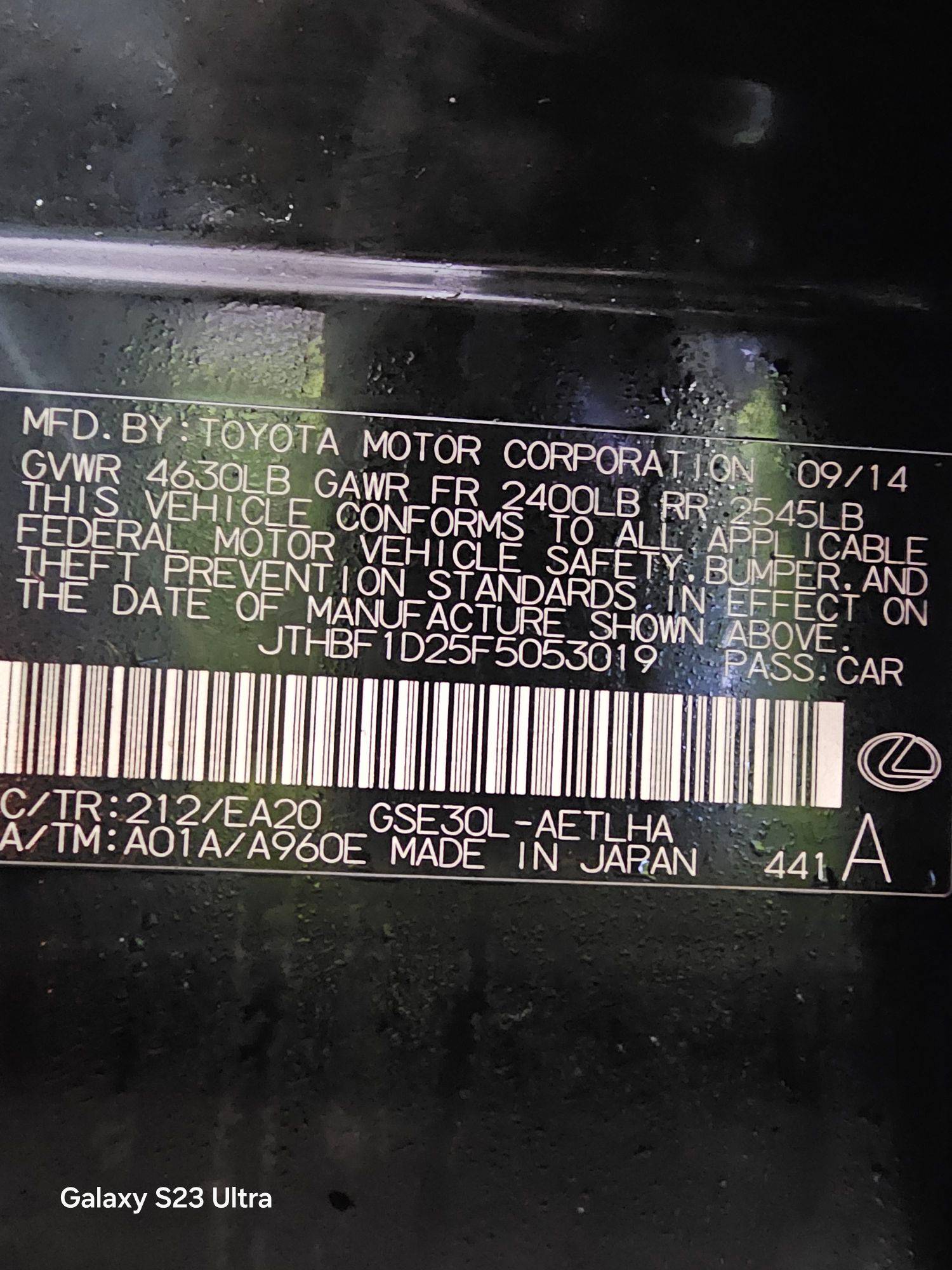 LEXUS IS 250 2015 - Marhaba Auction Used Cars - Image 12