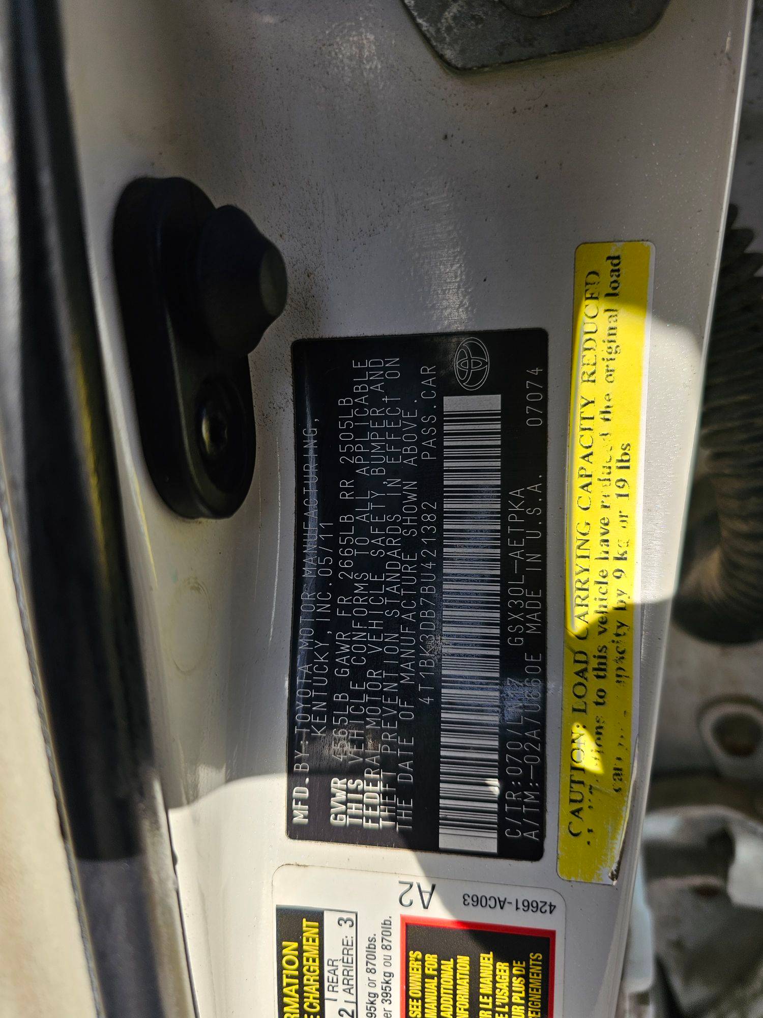 TOYOTA AVALON 2011 - Marhaba Auction Used Cars - Image 9