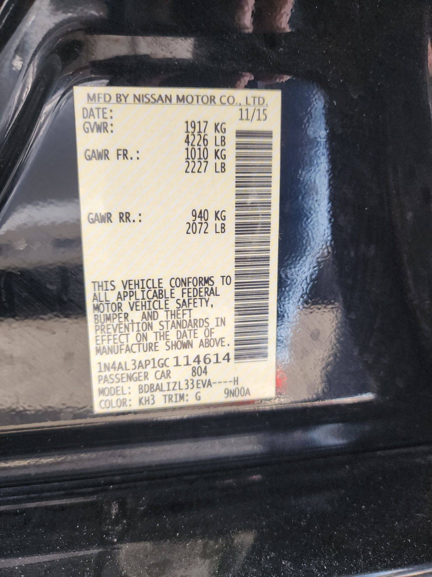 2016 NISSAN ALTIMA — 114 139 Miles — Lot 39571399 — Souq - Marhaba Auctions Used Cars - Image 9