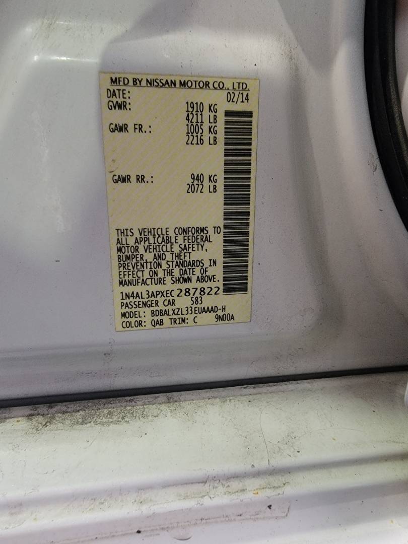 2014 NISSAN ALTIMA — 113502 Miles — Lot 39648065 — Main - Marhaba Auctions Used Cars - Image 10