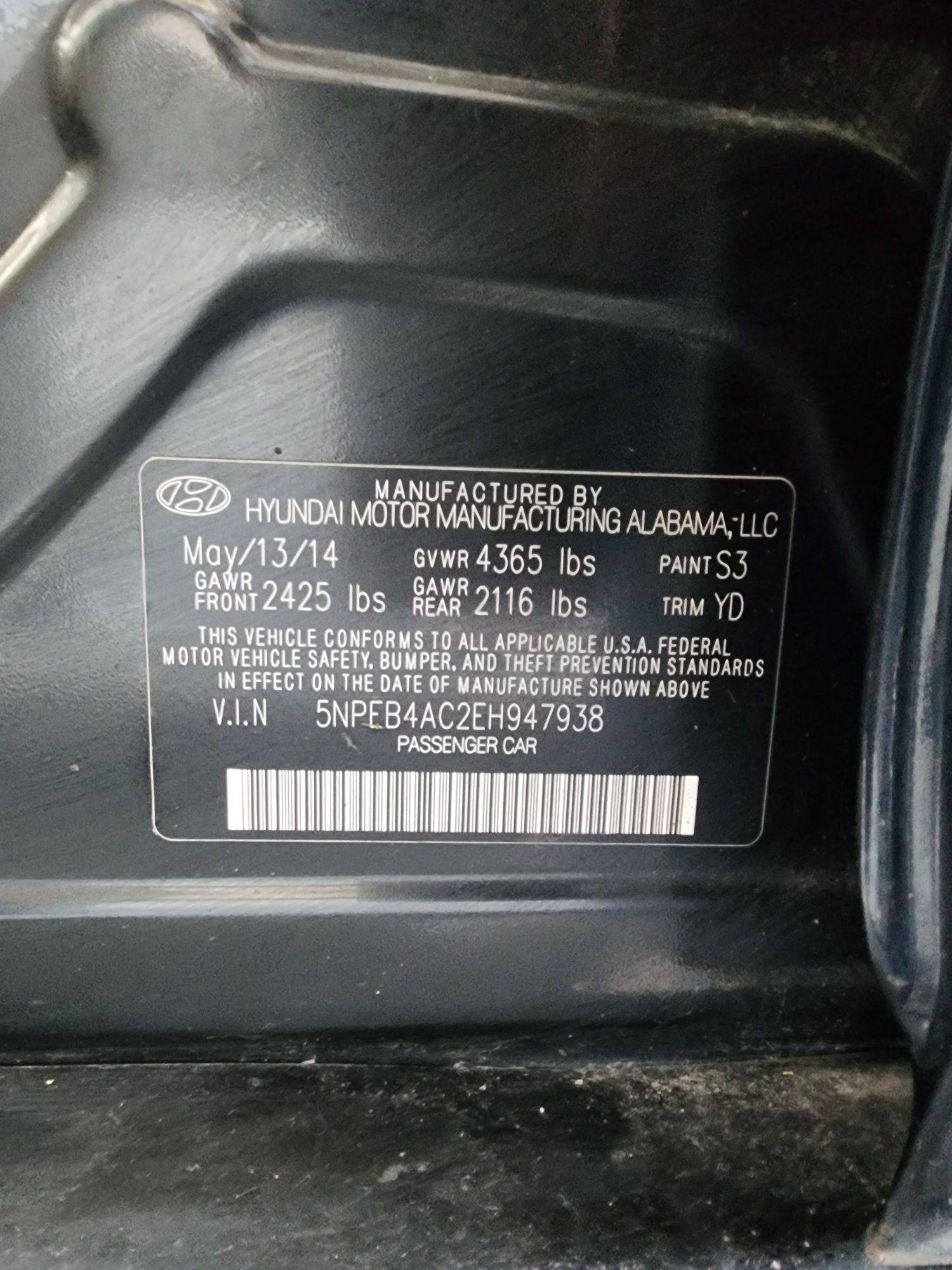 2014 HYUNDAI SONATA — 192813 Miles — Lot 54142464 — Souq - Marhaba Auctions Used Cars - Image 9