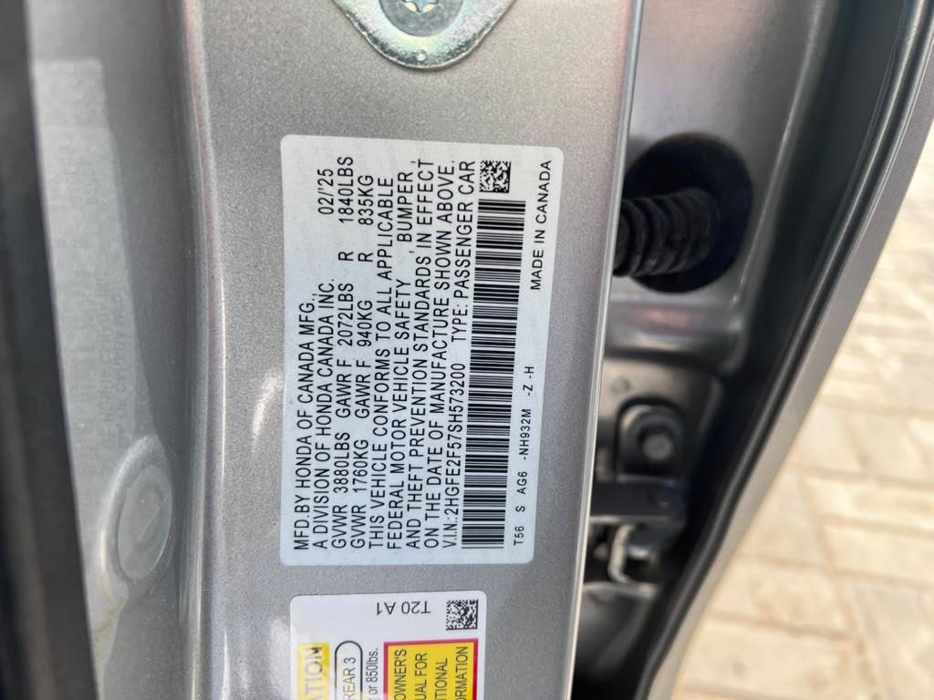 2025 HONDA CIVIC SPORT — 46698 Miles — Lot 54800106 - Marhaba Auctions Used Cars - Image 8
