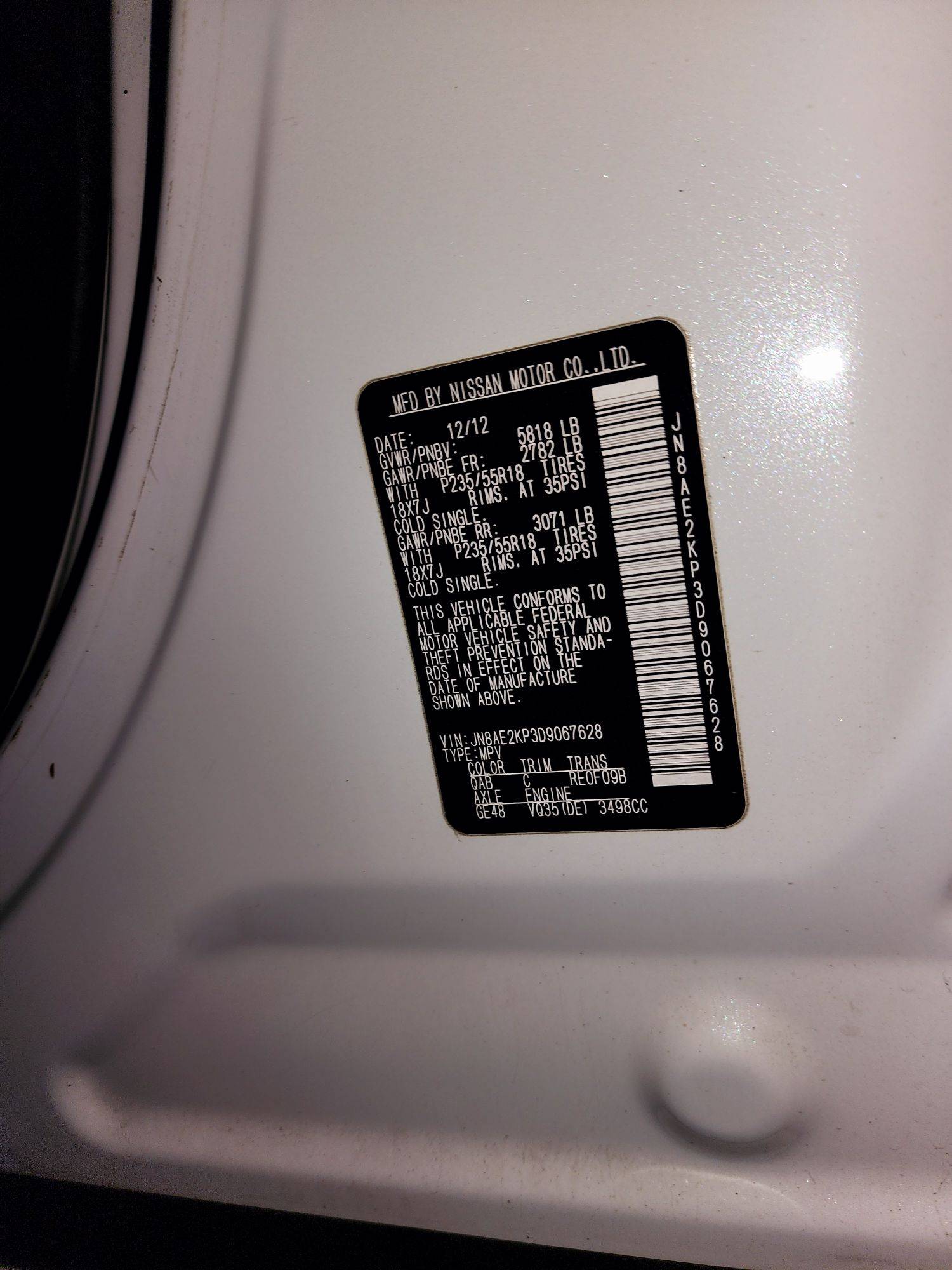 2013 NISSAN QUEST — 211072 Miles — Lot D9067628 — Souq - Marhaba Auctions Used Cars - Image 9