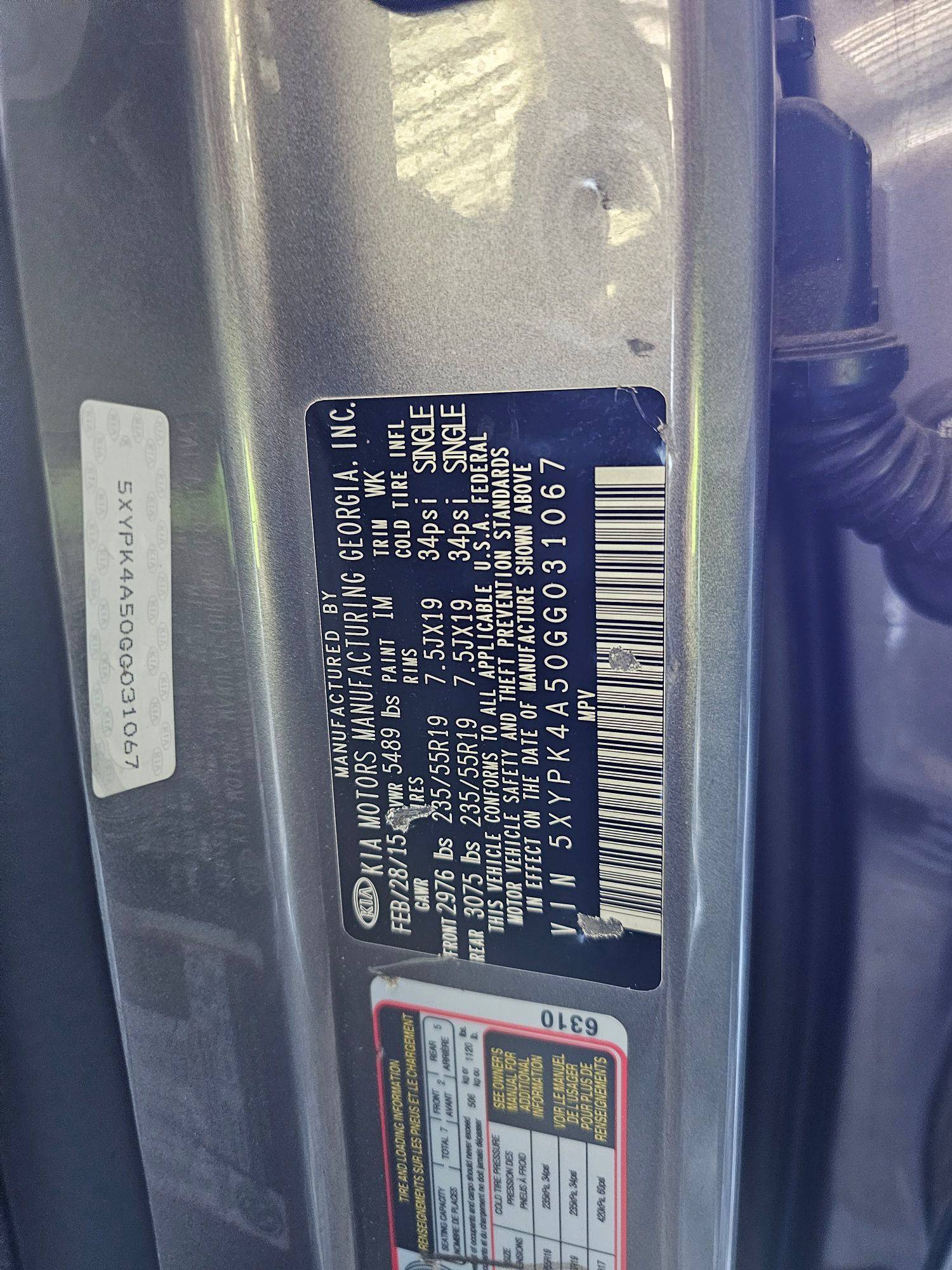 KIA SORENTO 2016 - Marhaba Auction Used Cars - Image 10