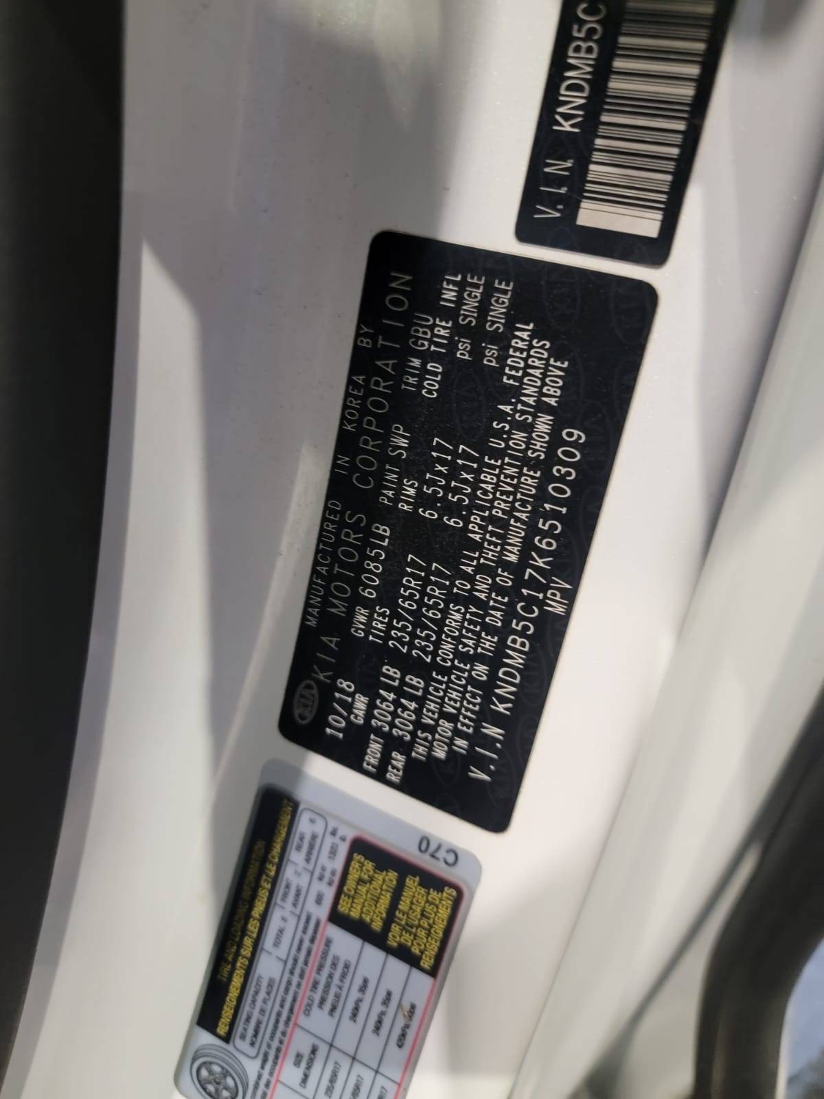 KIA SEDONA 2019 - Marhaba Auction Used Cars - Image 9