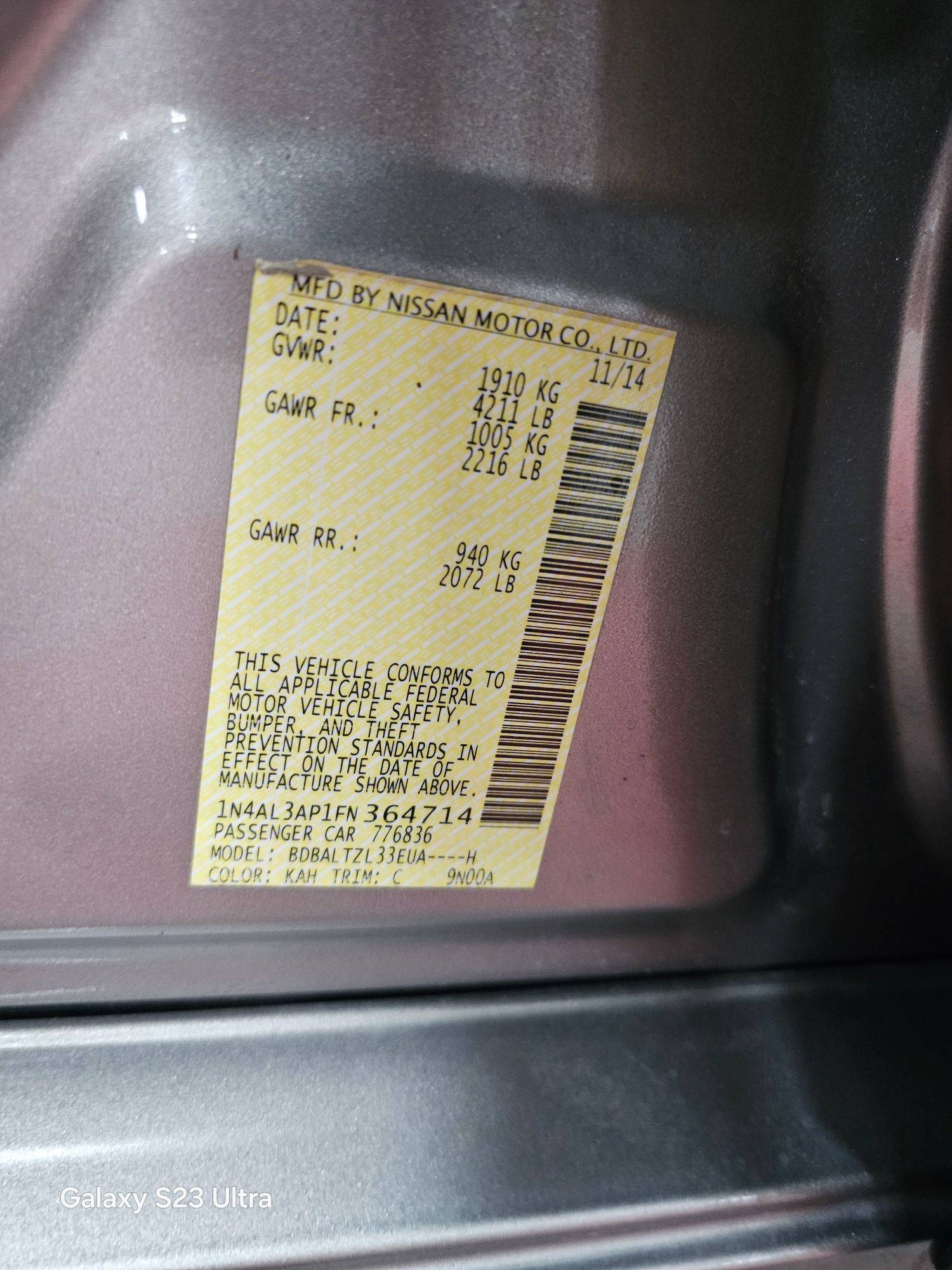 NISSAN ALTIMA 2015 - Marhaba Auction Used Cars - Image 10