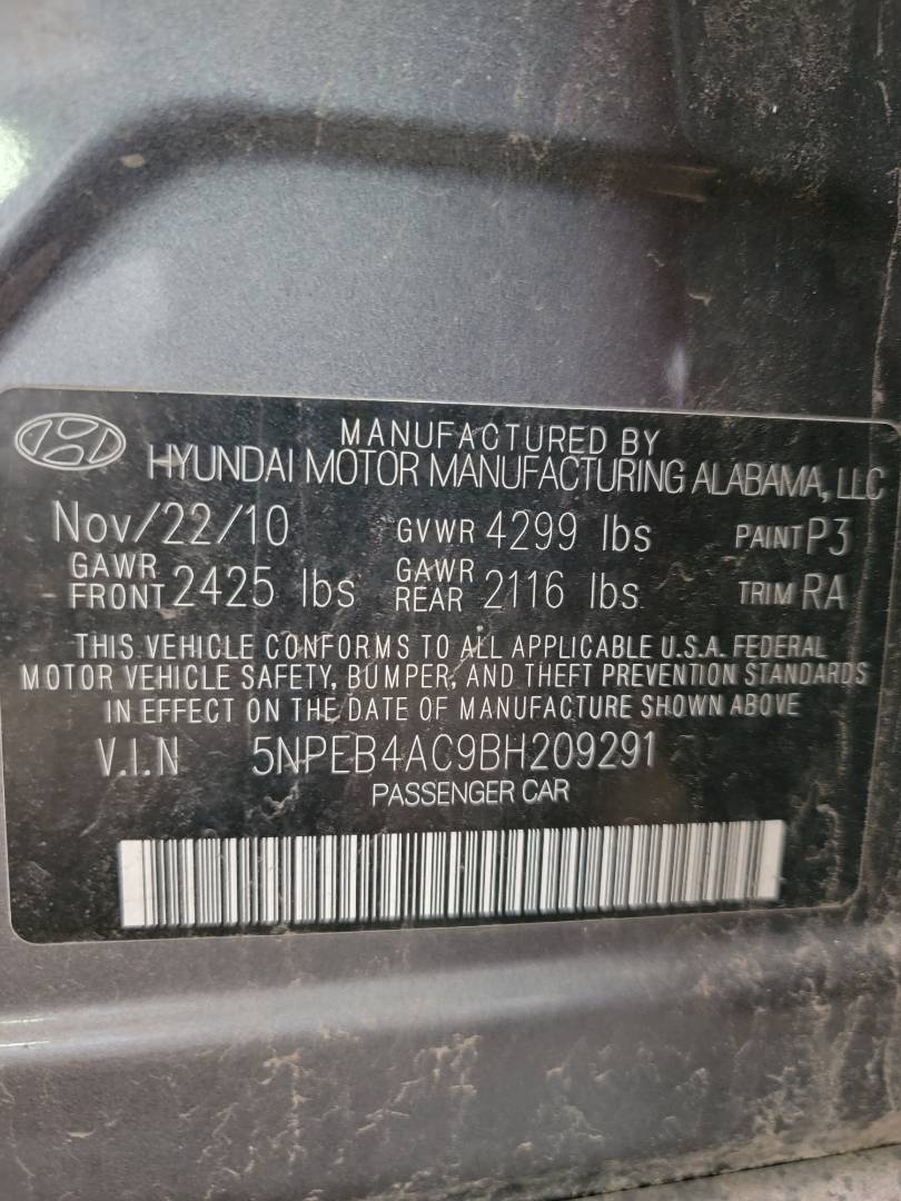 2011 HYUNDAI SONATA — 122404 Miles — Lot 59475093 - Marhaba Auctions Used Cars - Image 11