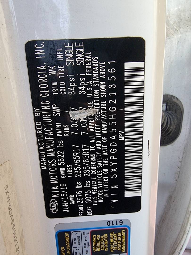 KIA SORENTO 2017 - Marhaba Auction Used Cars - Image 9