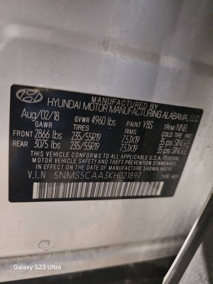 HYUNDAI SANTA FE 2019 - Marhaba Auction Used Cars - Image 12