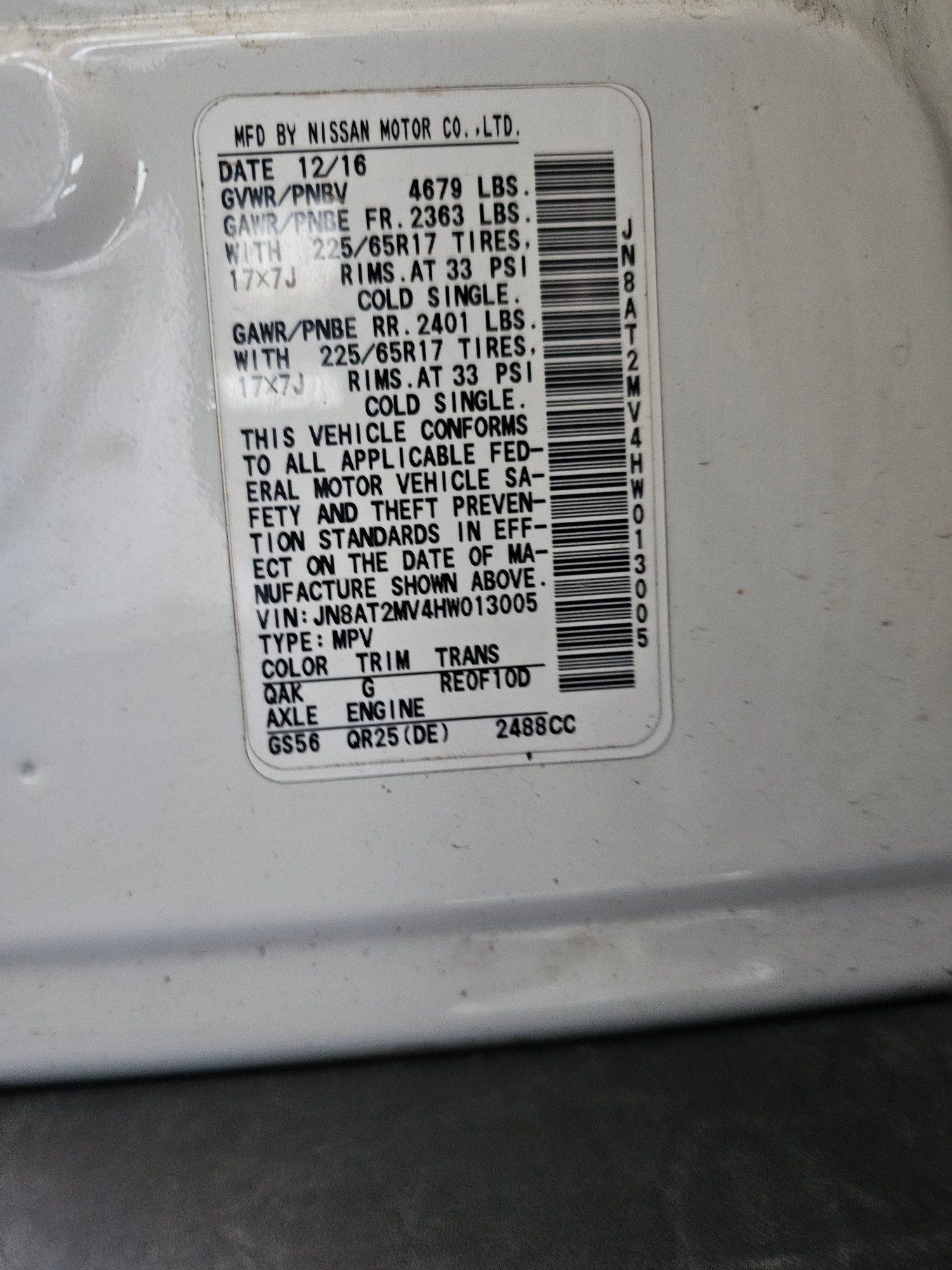 2017 NISSAN ROGUE — 177582 Miles — Lot HW013005 — Main - Marhaba Auctions Used Cars - Image 15