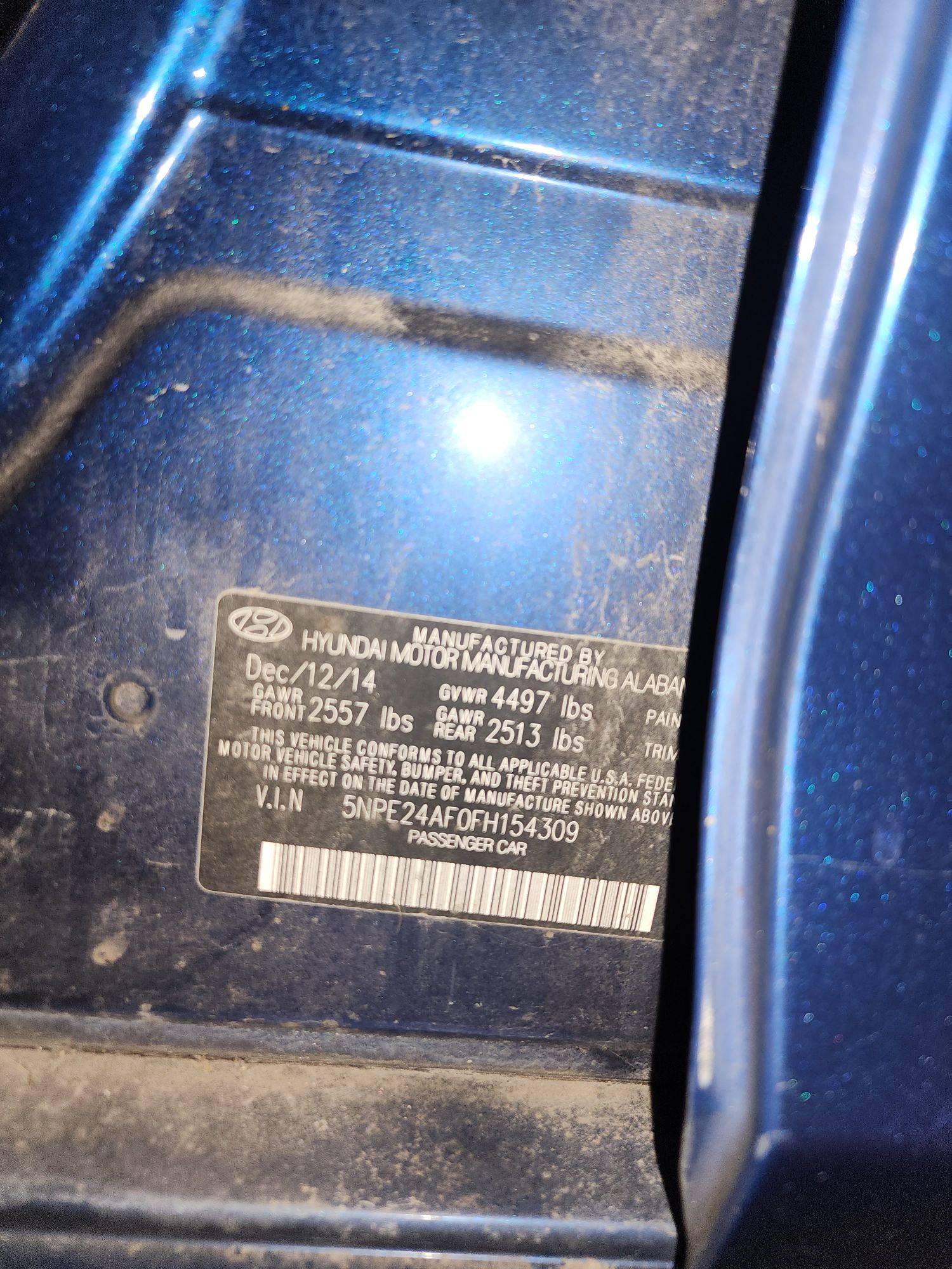 HYUNDAI SONATA 2015 - Marhaba Auction Used Cars - Image 10