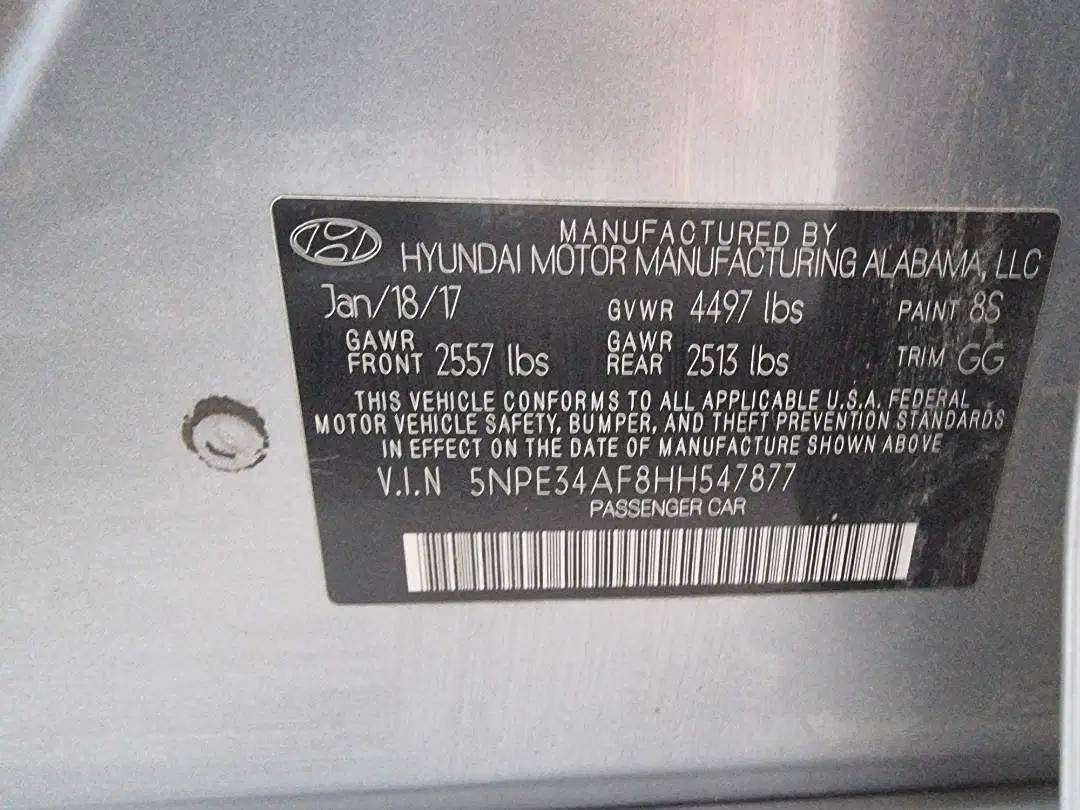 HYUNDAI SONATA SPORT 2017 - Marhaba Auction Used Cars - Image 7