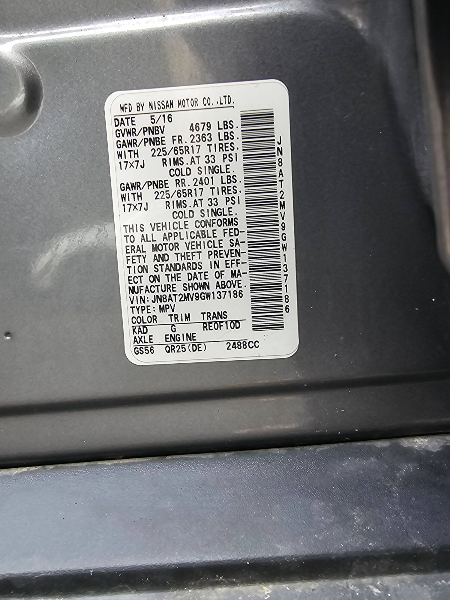 NISSAN ROGUE 2016 - Marhaba Auction Used Cars - Image 8