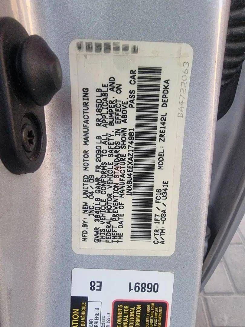 TOYOTA COROLLA 2010 - Marhaba Auction Used Cars - Image 8