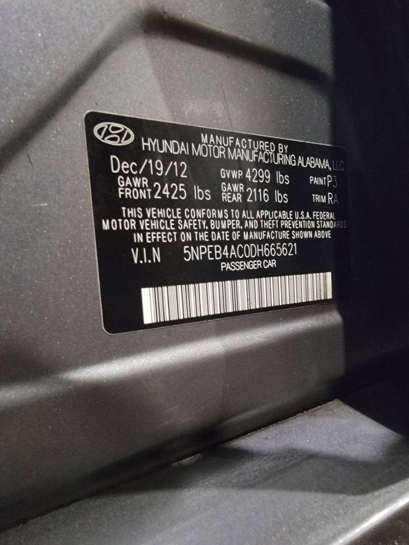 2013 HYUNDAI SONATA — 235283 Miles — Lot H665621 - Marhaba Auctions Used Cars - Image 6