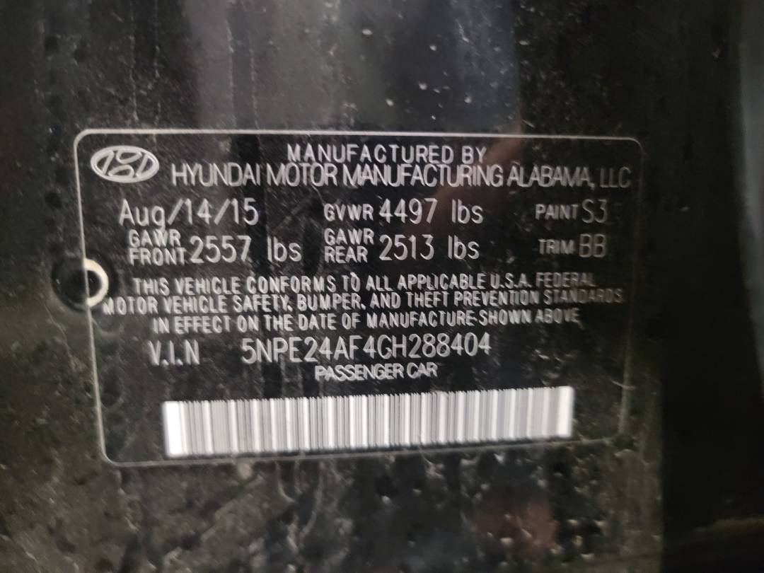 2016 HYUNDAI SONATA — 130976 Miles — Lot 38339451 - Marhaba Auctions Used Cars - Image 6