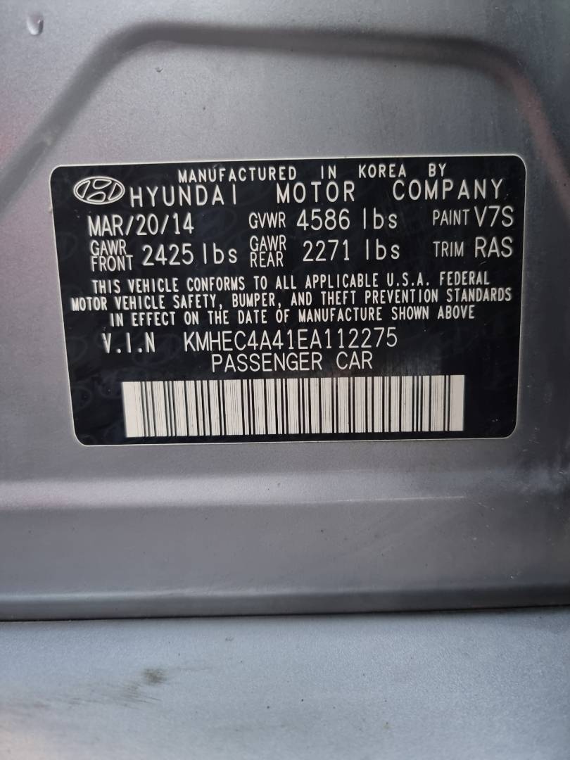 2014 HYUNDAI SONATA — 148618 Miles — Lot 112275 — Ind. 12 - Marhaba Auctions Used Cars - Image 9