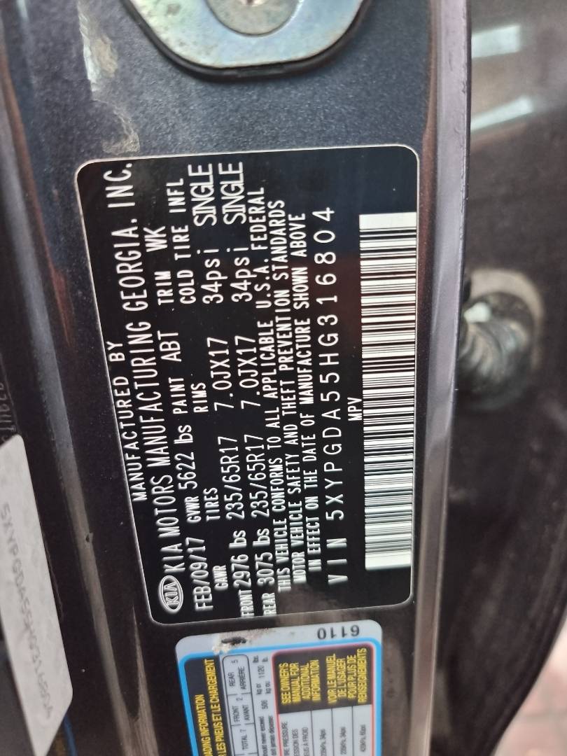 KIA SORENTO 2017 - Marhaba Auction Used Cars - Image 8