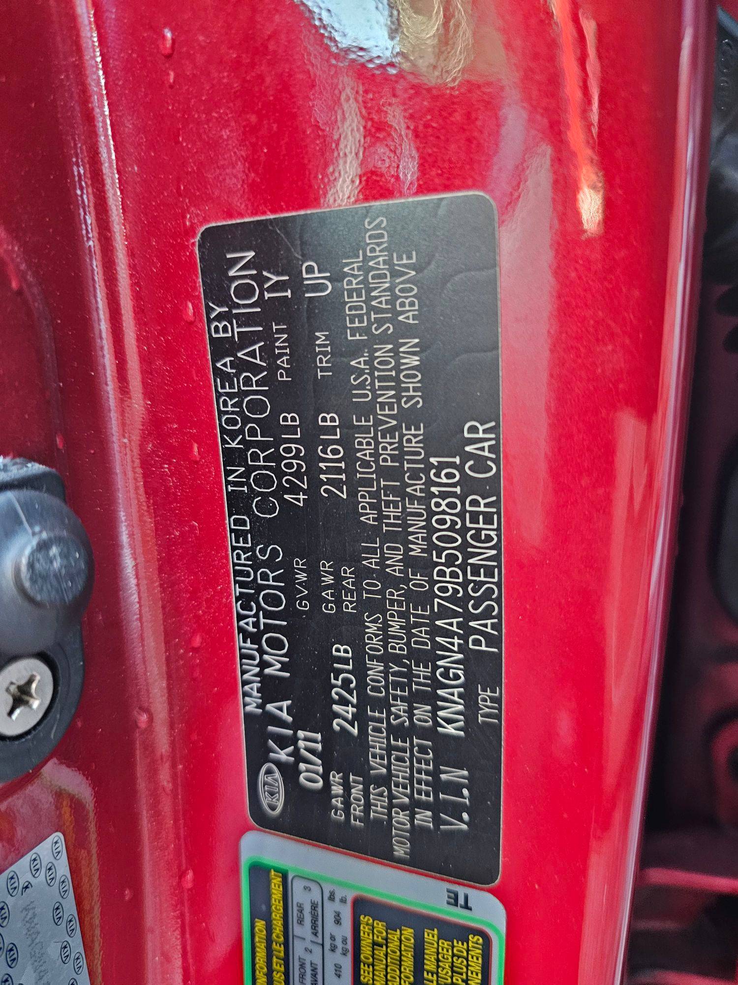 KIA OPTIMA 2011 - Marhaba Auction Used Cars - Image 9