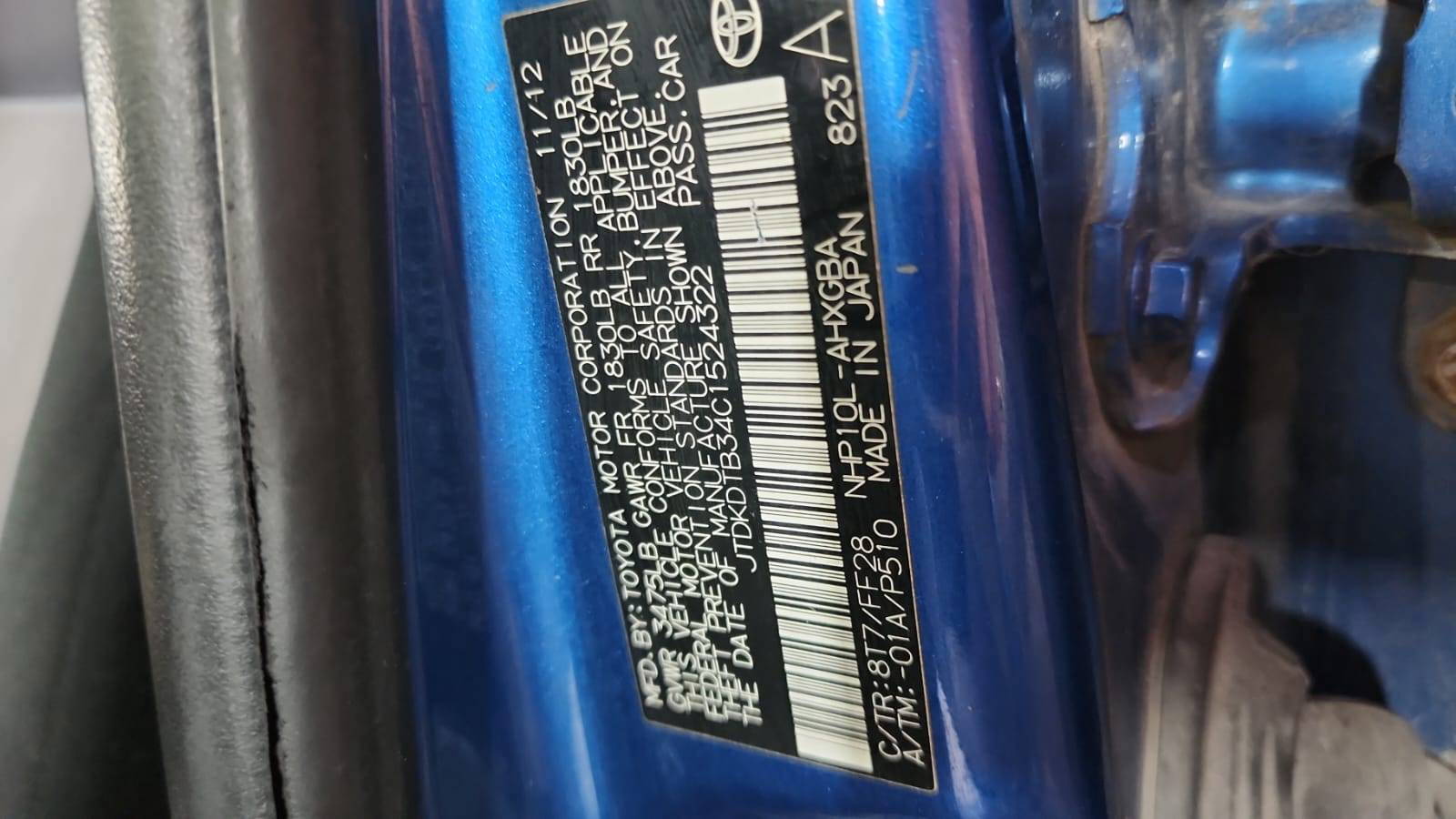 TOYOTA PRIUS C 2012 - Marhaba Auction Used Cars - Image 10