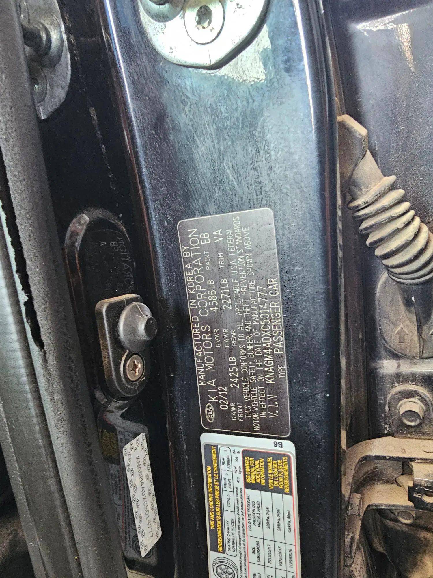 KIA OPTIMA 2012 - Marhaba Auction Used Cars - Image 11