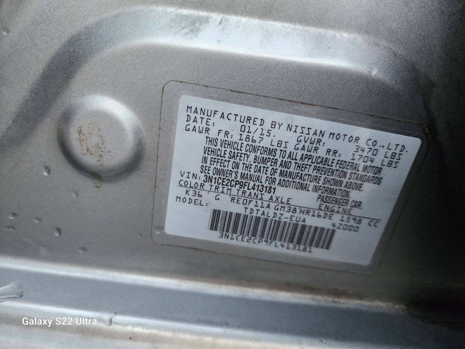 2015 NISSAN VERSA NOTE — 150099 Miles — Lot L413181 - Marhaba Auctions Used Cars - Image 11