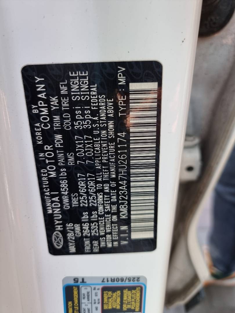 HYUNDAI TUCSON 2017 - Marhaba Auction Used Cars - Image 7