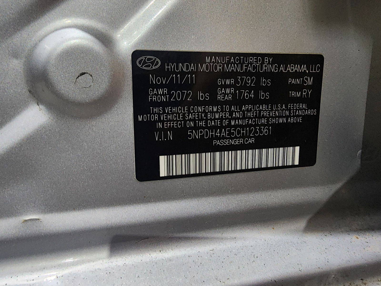 HYUNDAI ELANTRA 2012 - Marhaba Auction Used Cars - Image 10