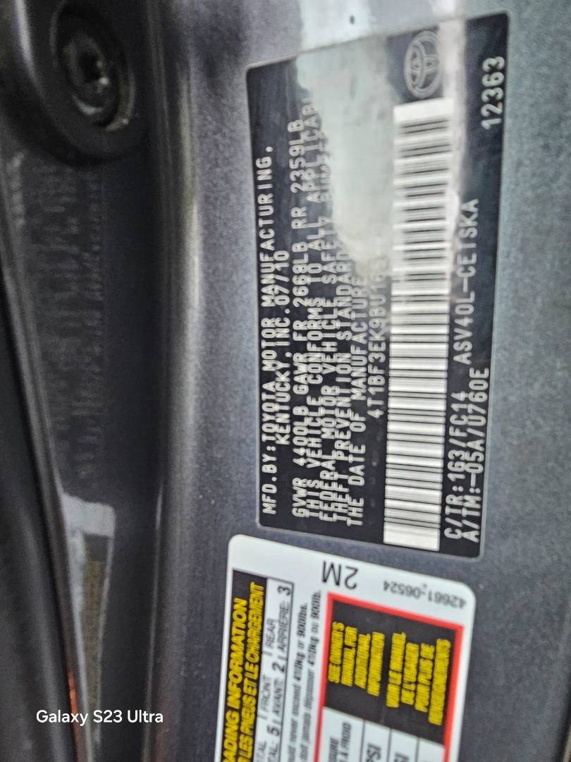 2011 TOYOTA CAMRY — 237072 Miles — Lot U165880 — Main - Marhaba Auctions Used Cars - Image 6