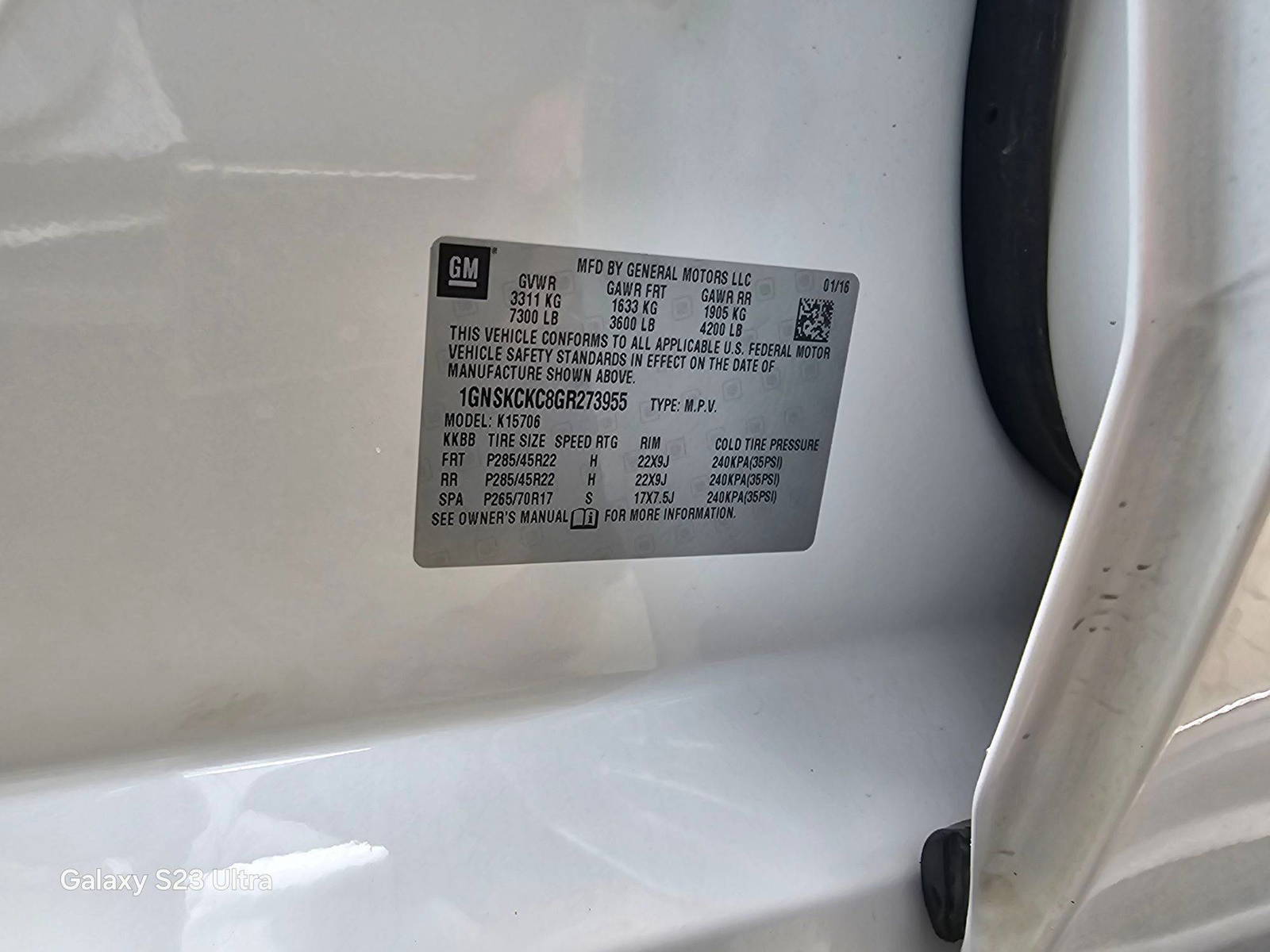 CHEVROLET TAHOE 2016 - Marhaba Auction Used Cars - Image 9