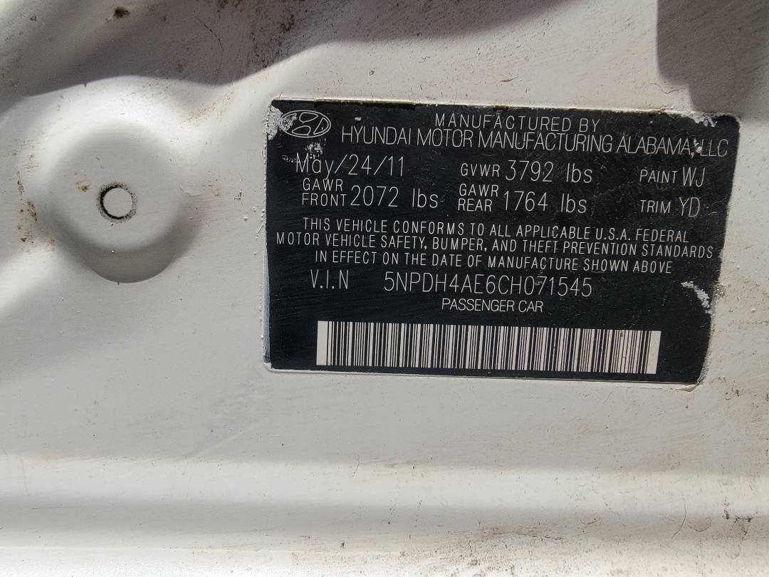 2012 HYUNDAI ELANTRA — 234661 Miles — Lot 38338437 — Souq - Marhaba Auctions Used Cars - Image 10