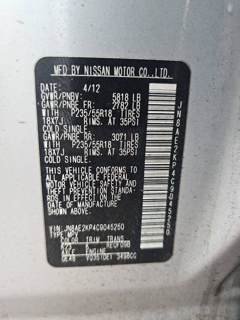 2012 NISSAN QUEST — 162254 Miles — Lot 42755742 — Main - Marhaba Auctions Used Cars - Image 11