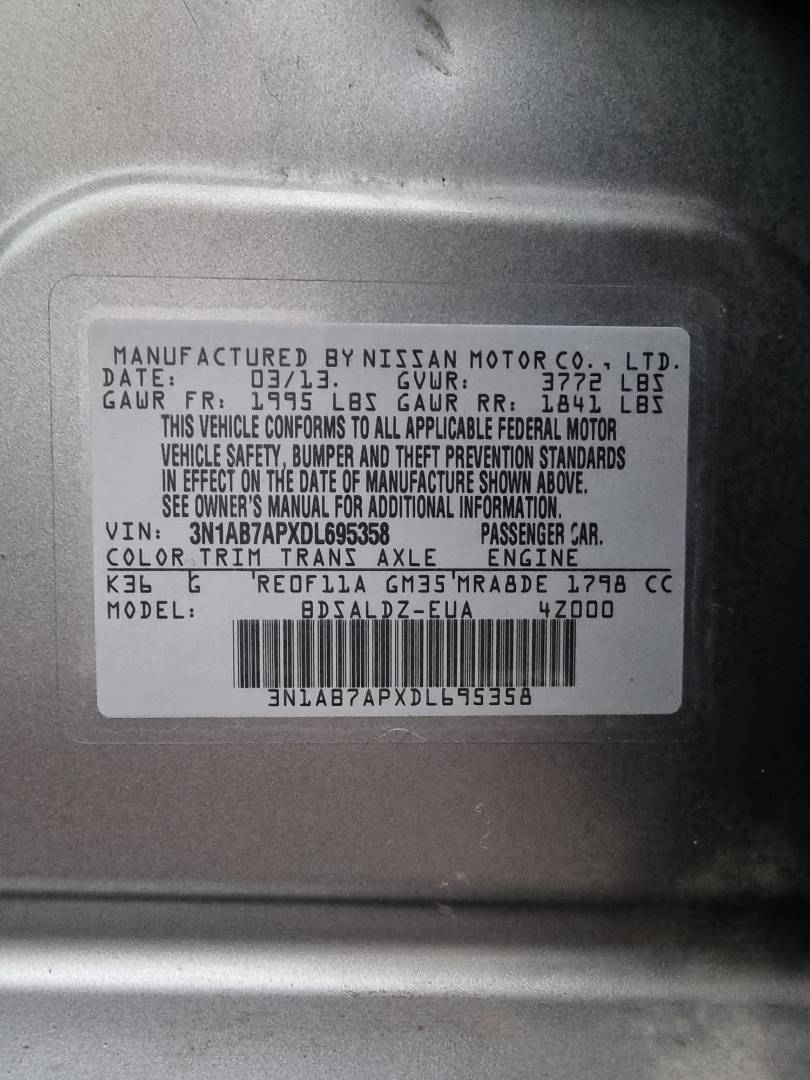 2013 NISSAN SENTRA — 228086 Miles — Lot 70217204 — Ind. 12 - Marhaba Auctions Used Cars - Image 9