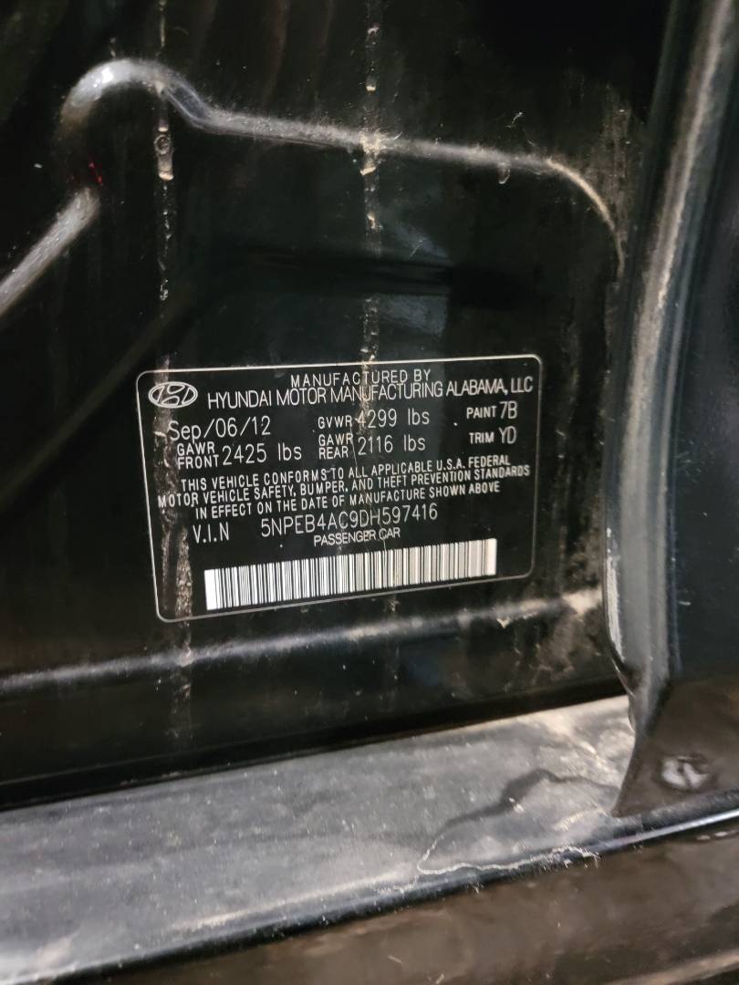 2013 HYUNDAI SONATA — 216380 Miles — Lot 73669174 — Main - Marhaba Auctions Used Cars - Image 9