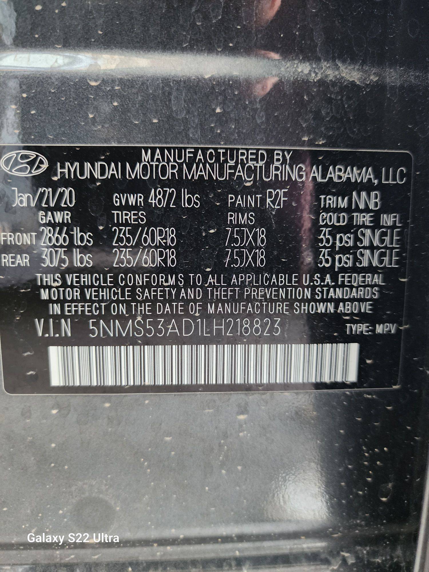 2020 HYUNDAI SANTA FE — 31248 Miles — Lot H218823 - Marhaba Auctions Used Cars - Image 7