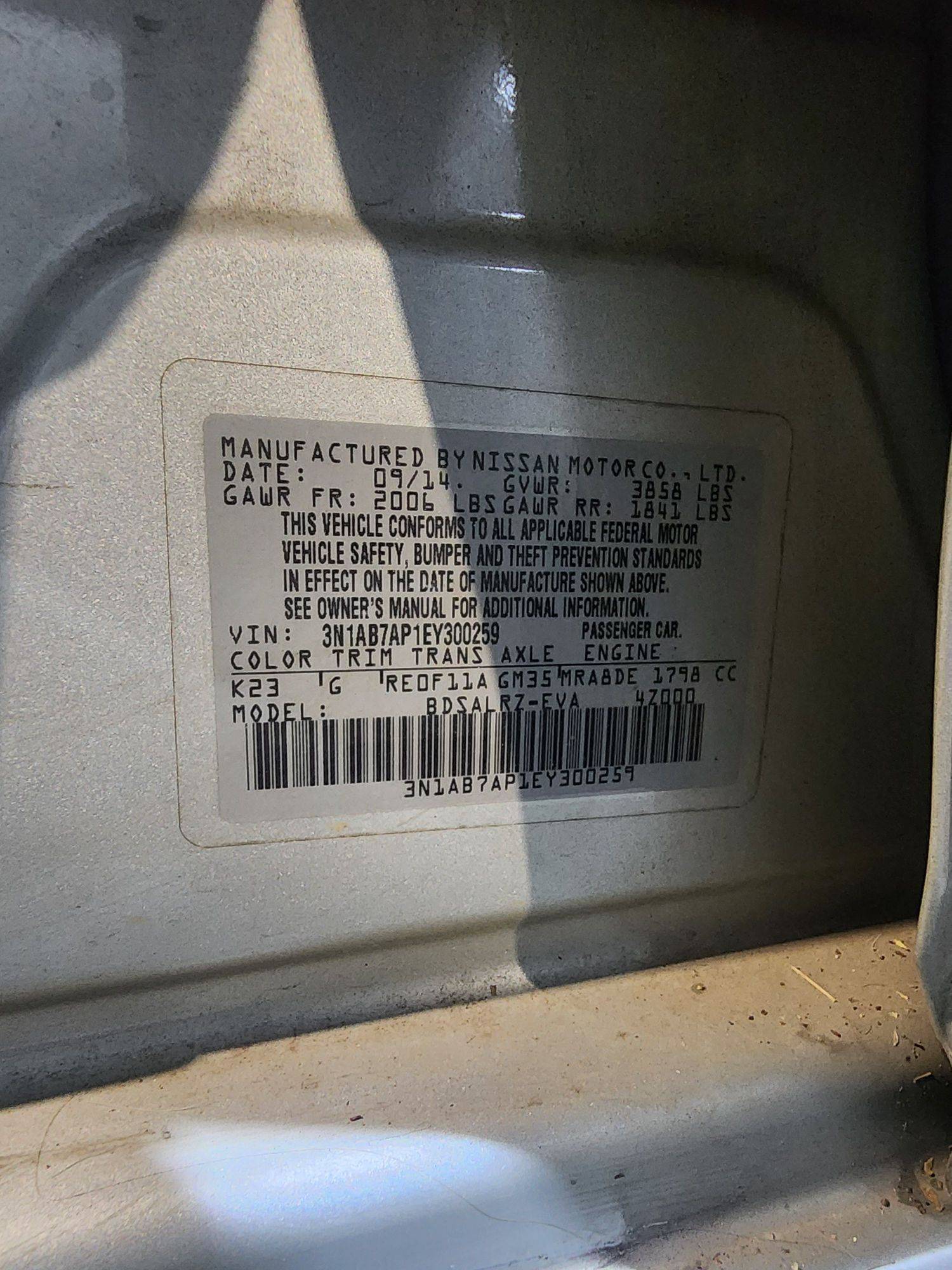 2014 NISSAN SENTRA — 143077 Miles — Lot 43376429 — Al Quoz - Marhaba Auctions Used Cars - Image 10