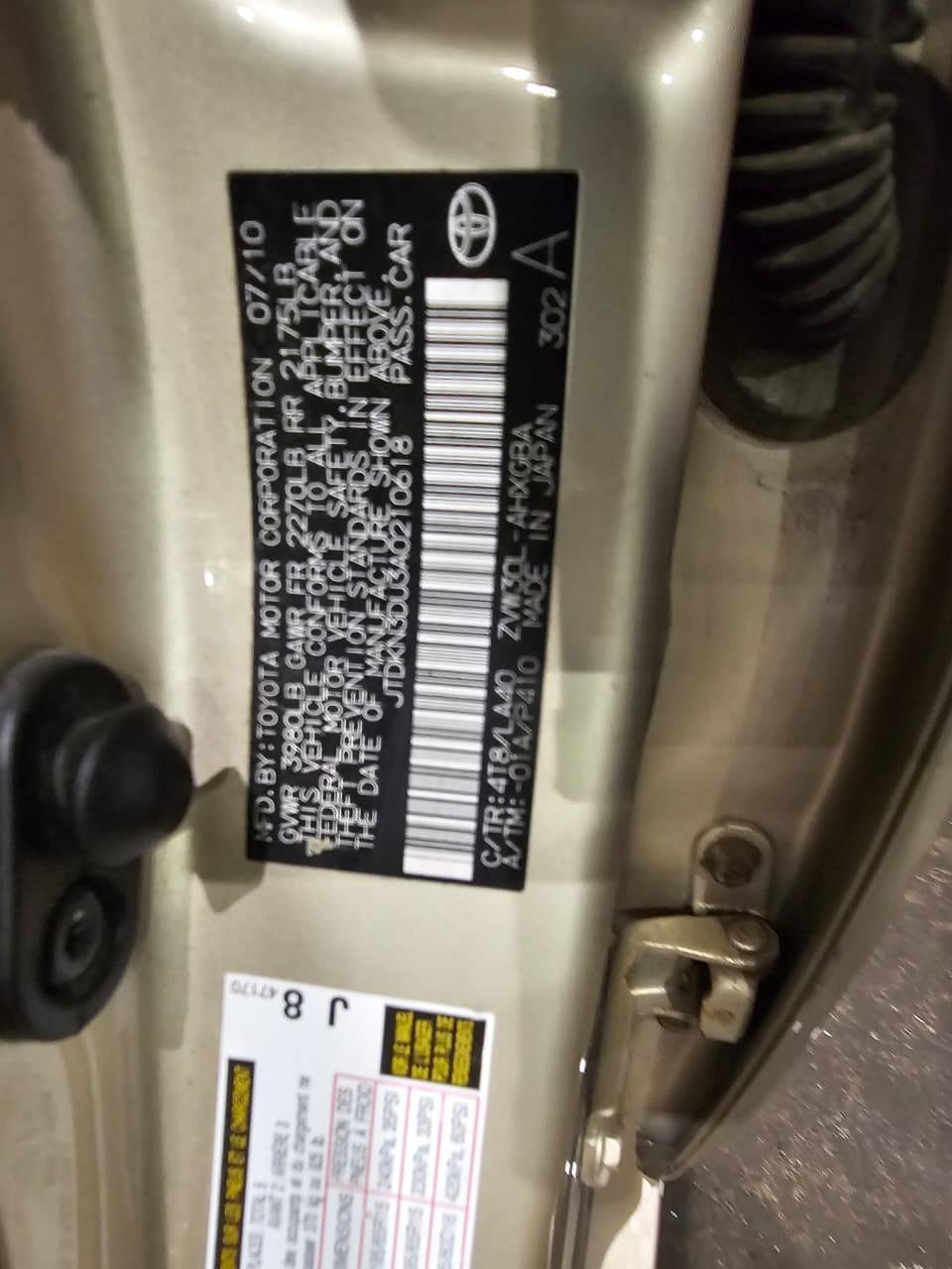 2010 TOYOTA PRIUS — 215049 Miles — Lot 59922215 — Main - Marhaba Auctions Used Cars - Image 10