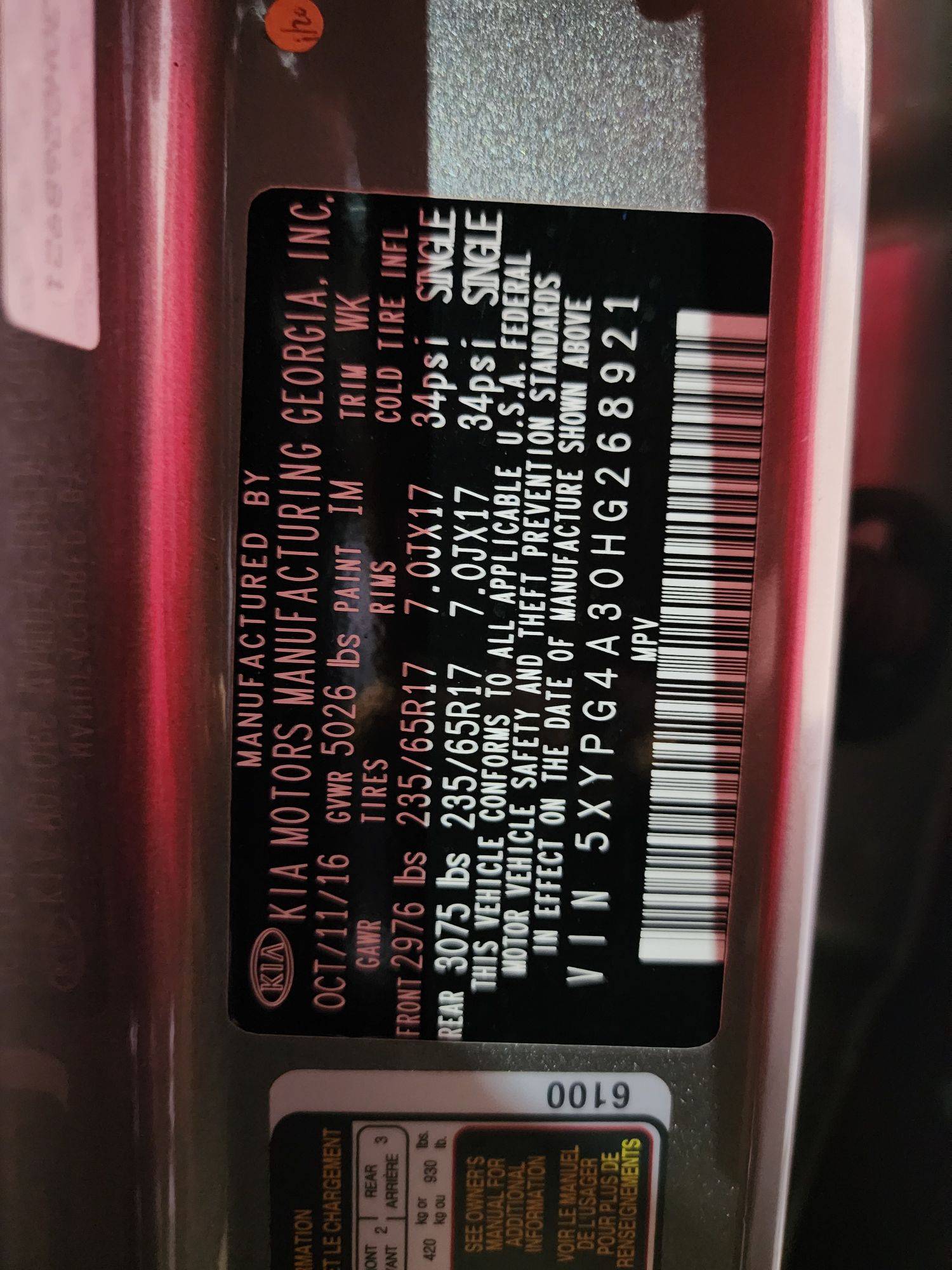 KIA SORENTO 2017 - Marhaba Auction Used Cars - Image 8