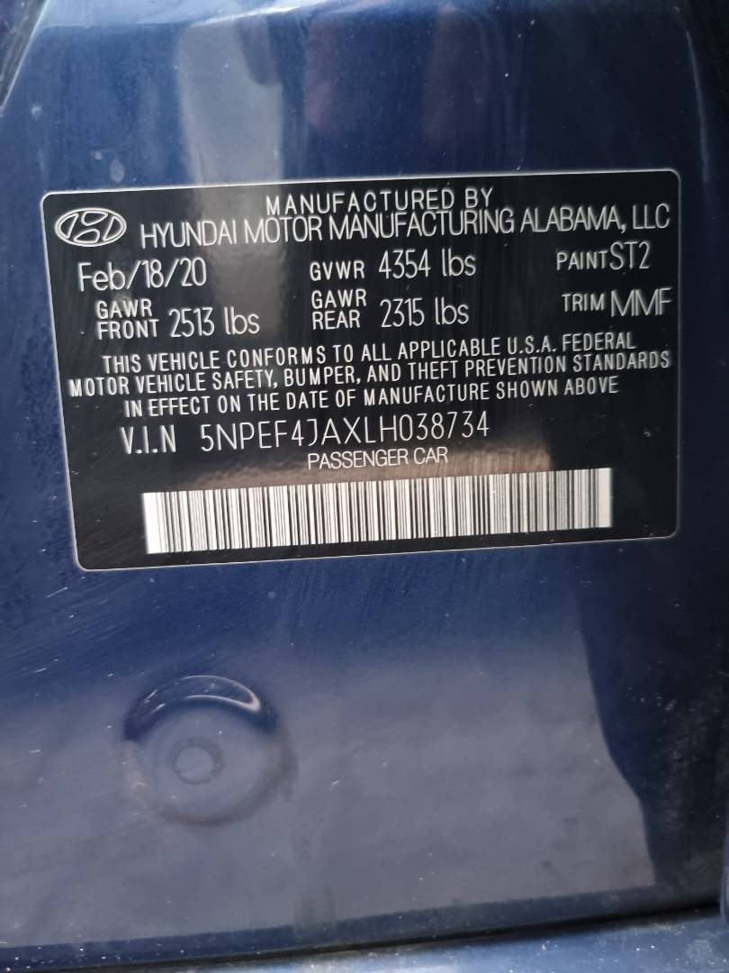 HYUNDAI SONATA 2020 - Marhaba Auction Used Cars - Image 9