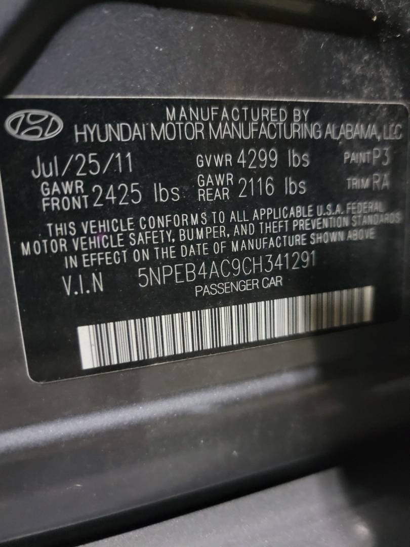 2012 HYUNDAI SONATA — 148034 Miles — Lot 63738393 - Marhaba Auctions Used Cars - Image 8
