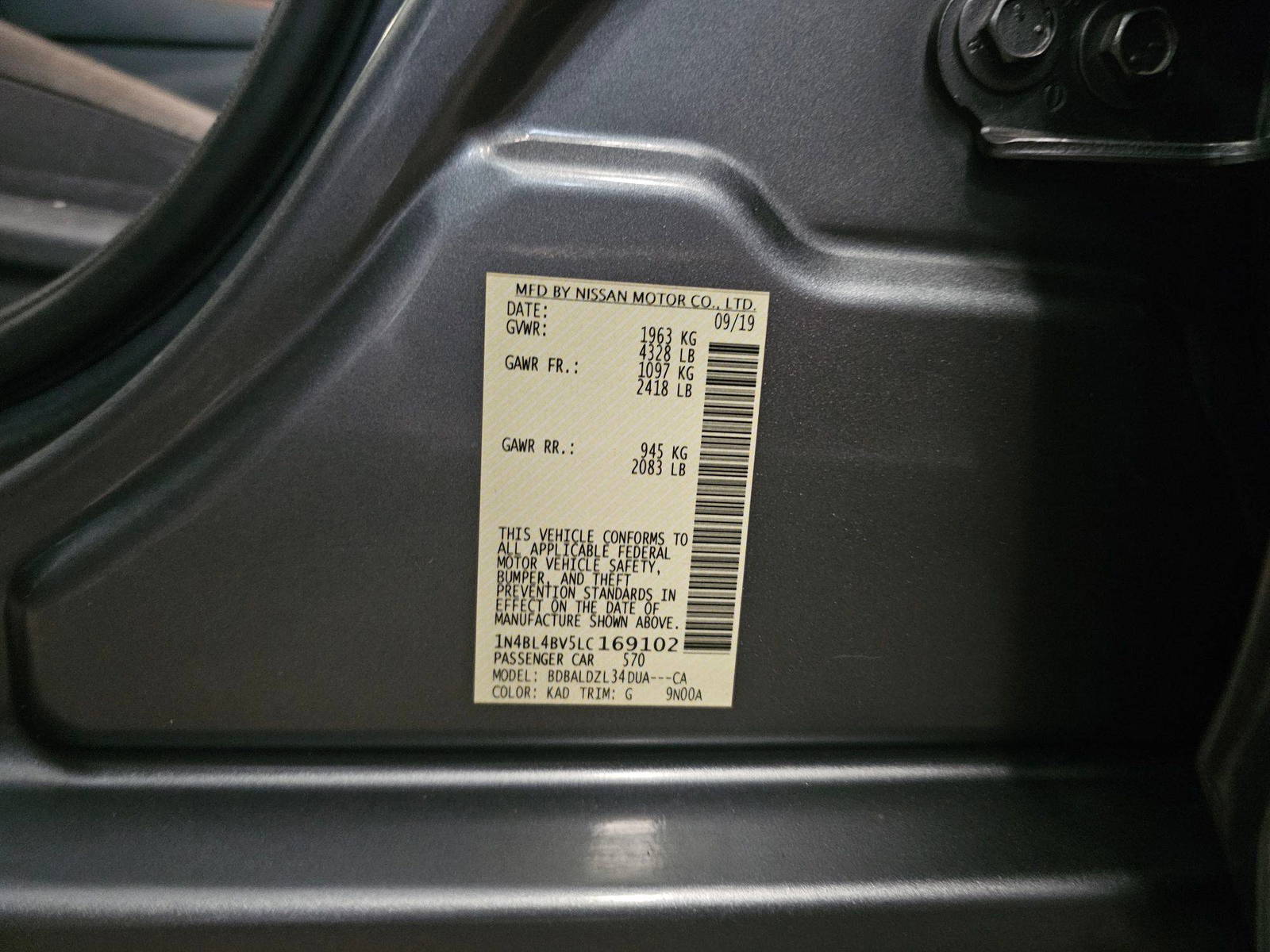NISSAN ALTIMA 2020 - Marhaba Auction Used Cars - Image 10