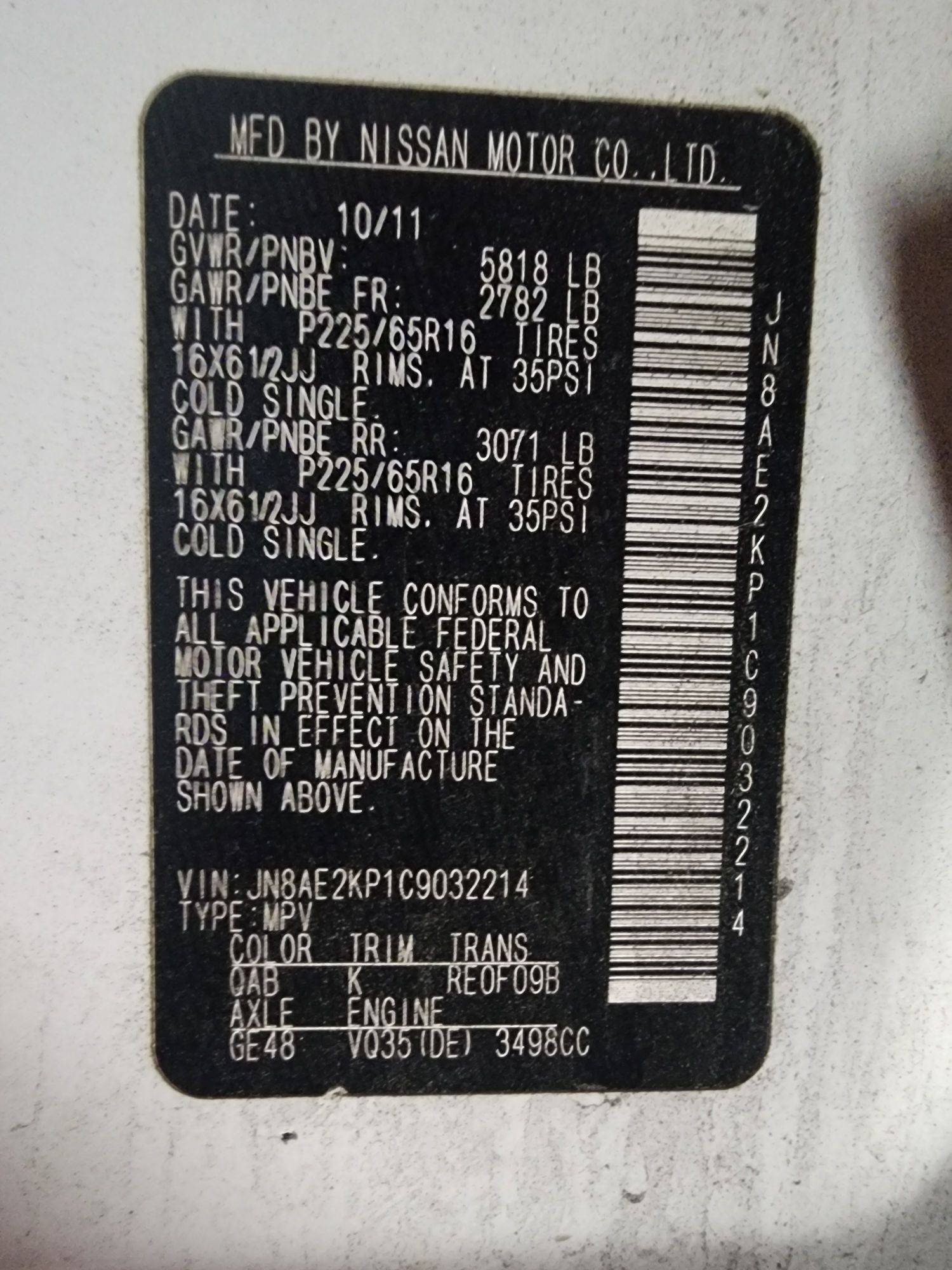 NISSAN QUEST 2012 - Marhaba Auction Used Cars - Image 10