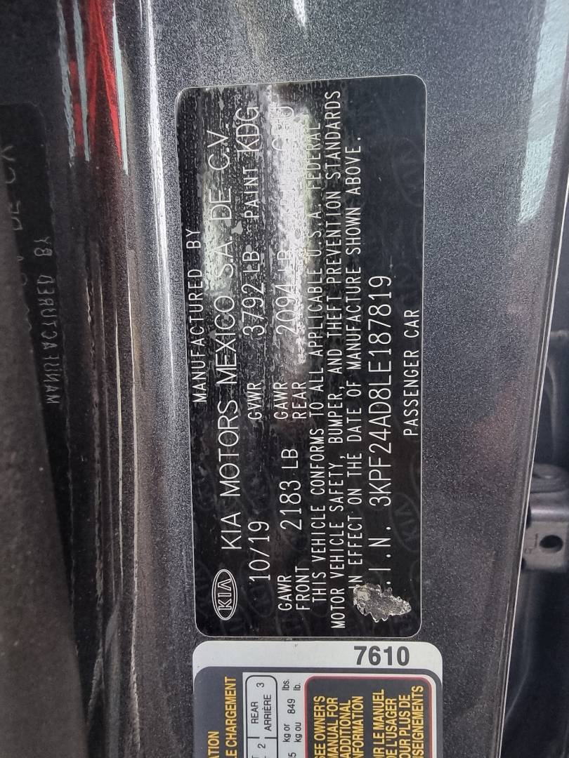 KIA FORTE 2020 - Marhaba Auction Used Cars - Image 9