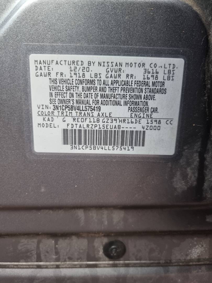 2020 NISSAN KICKS — 165617 Miles — Lot L575419 — Ind. 12 - Marhaba Auctions Used Cars - Image 6