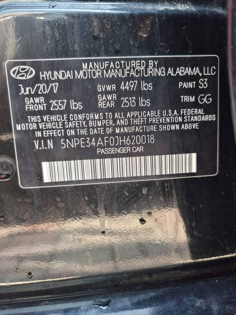 2018 HYUNDAI SONATA — 101195 Miles — Lot 215478 — Ind. 12 - Marhaba Auctions Used Cars - Image 10