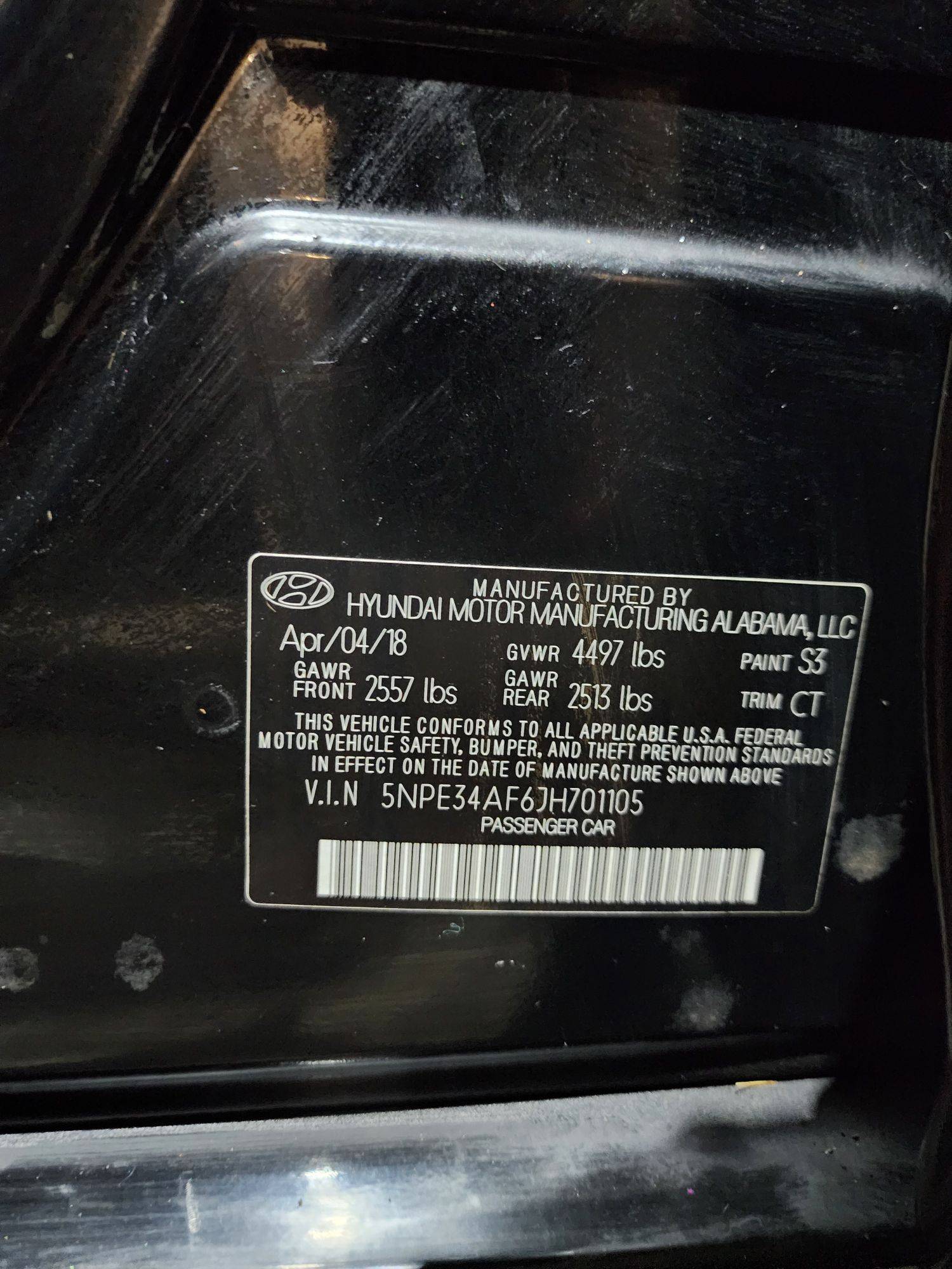 2018 HYUNDAI SONATA — 188618 Miles — Lot 897654 — Ind. 12 - Marhaba Auctions Used Cars - Image 12