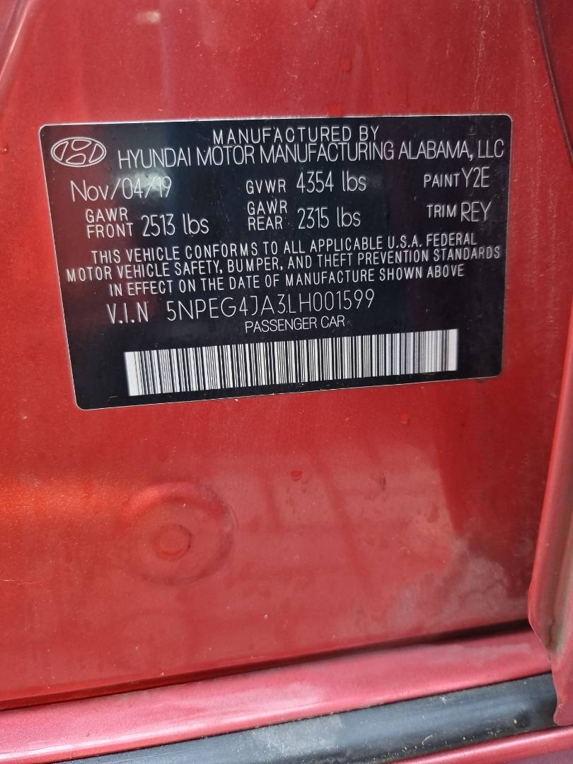 HYUNDAI SONATA 2020 - Marhaba Auction Used Cars - Image 8