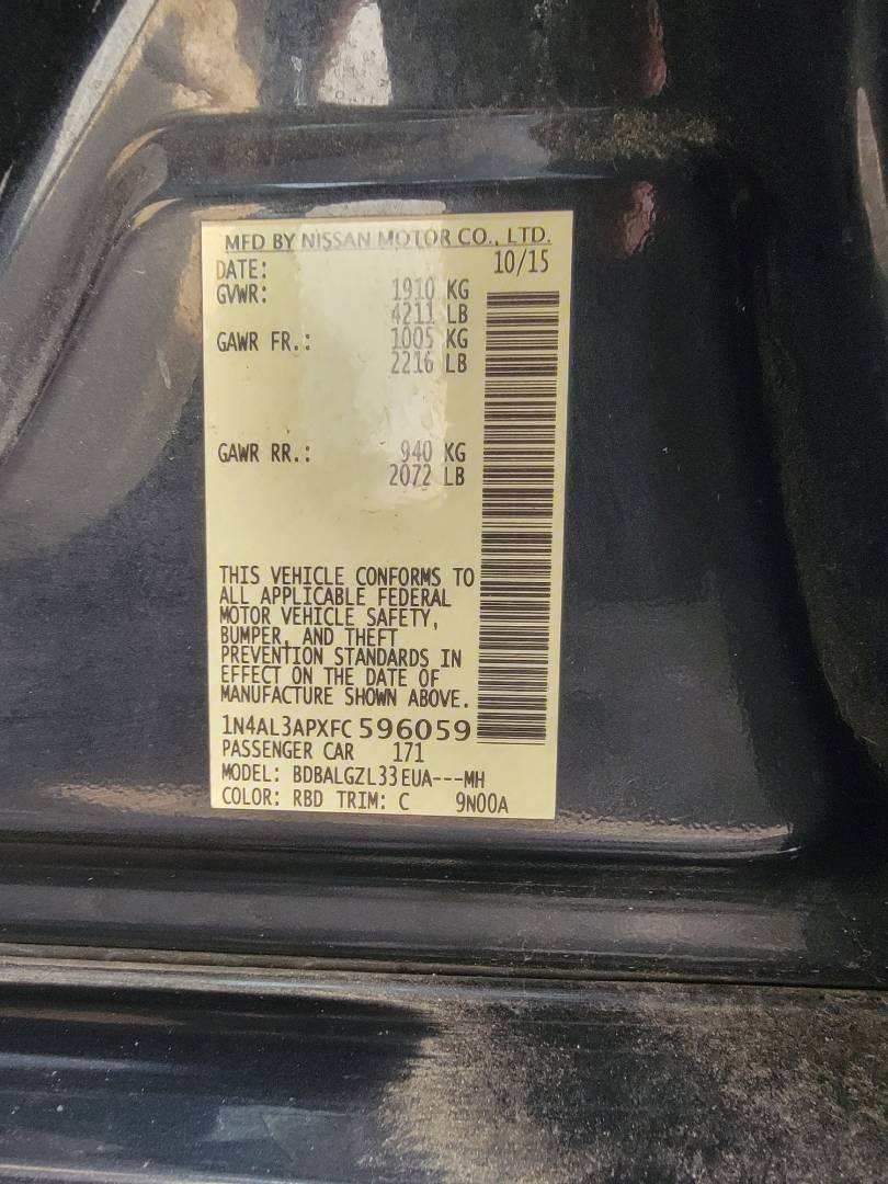 2015 NISSAN ALTIMA — 171941 Miles — Lot 51497854 — Souq - Marhaba Auctions Used Cars - Image 10